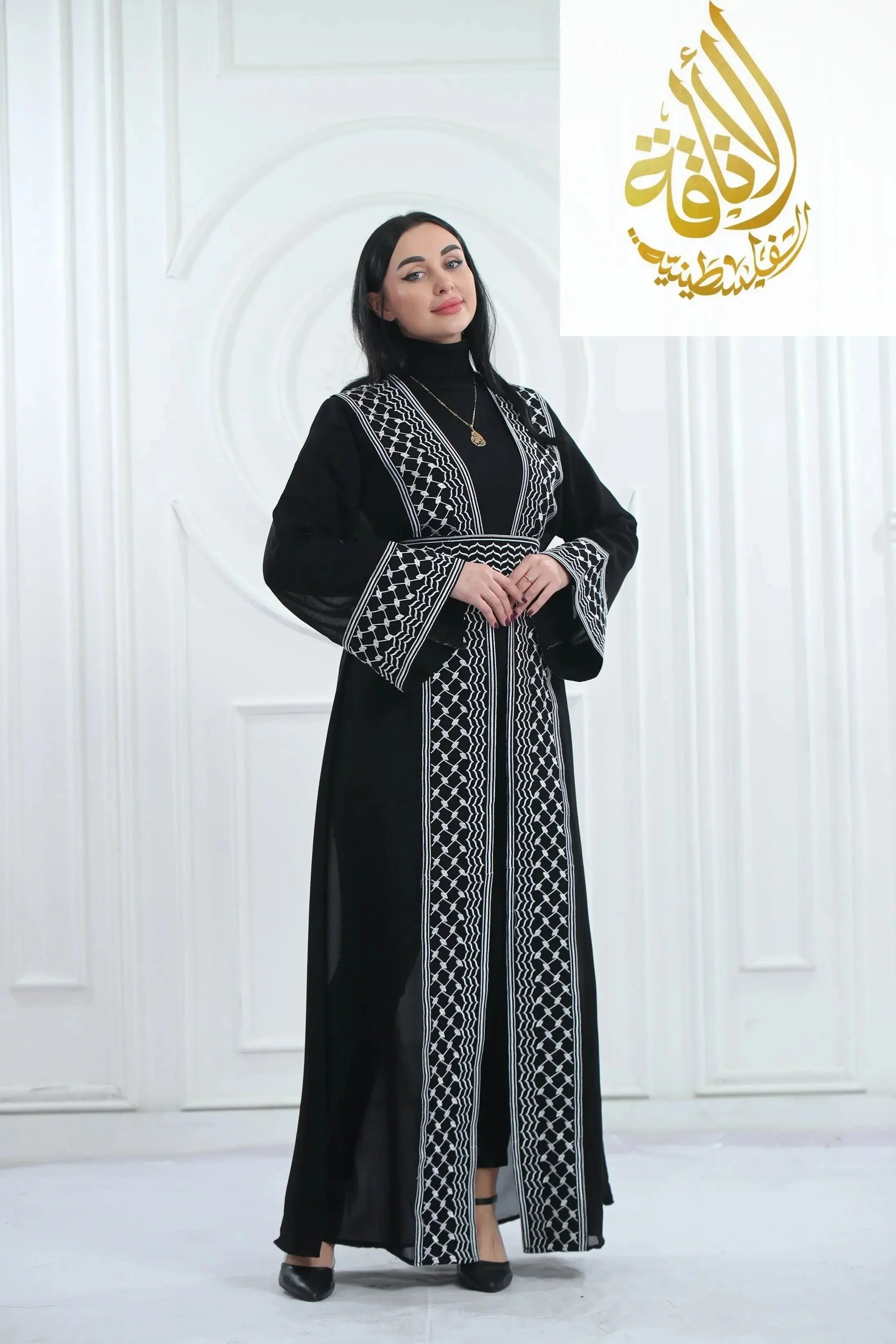 Kuffiyeh Embroidered Cardigan: Elegance and Versatile Comfort Palestinian Elegance