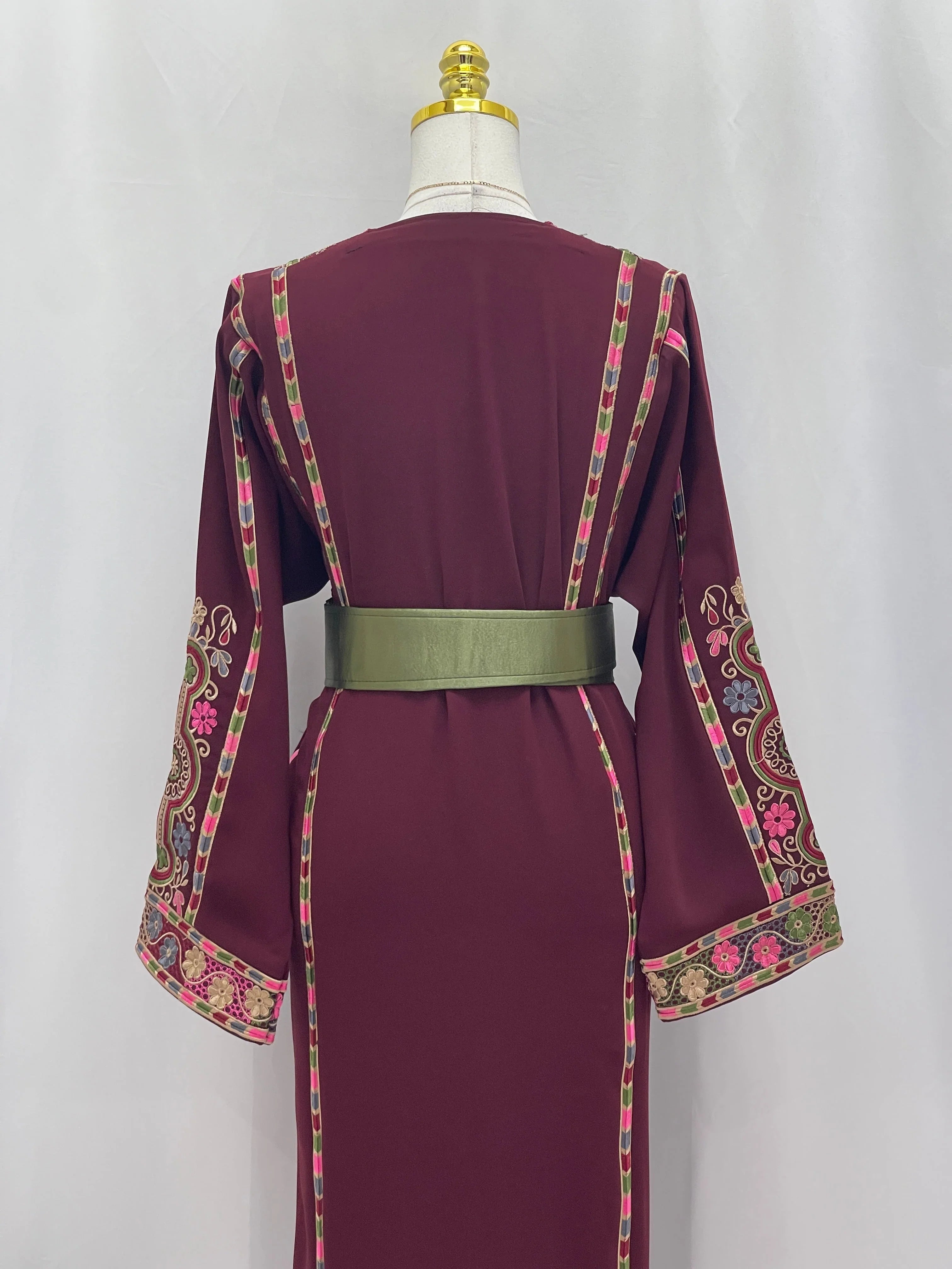 Layan Embroidered Thoub: Perfect For Cultural Occasions And Elegant Gatherings Palestinian Elegance