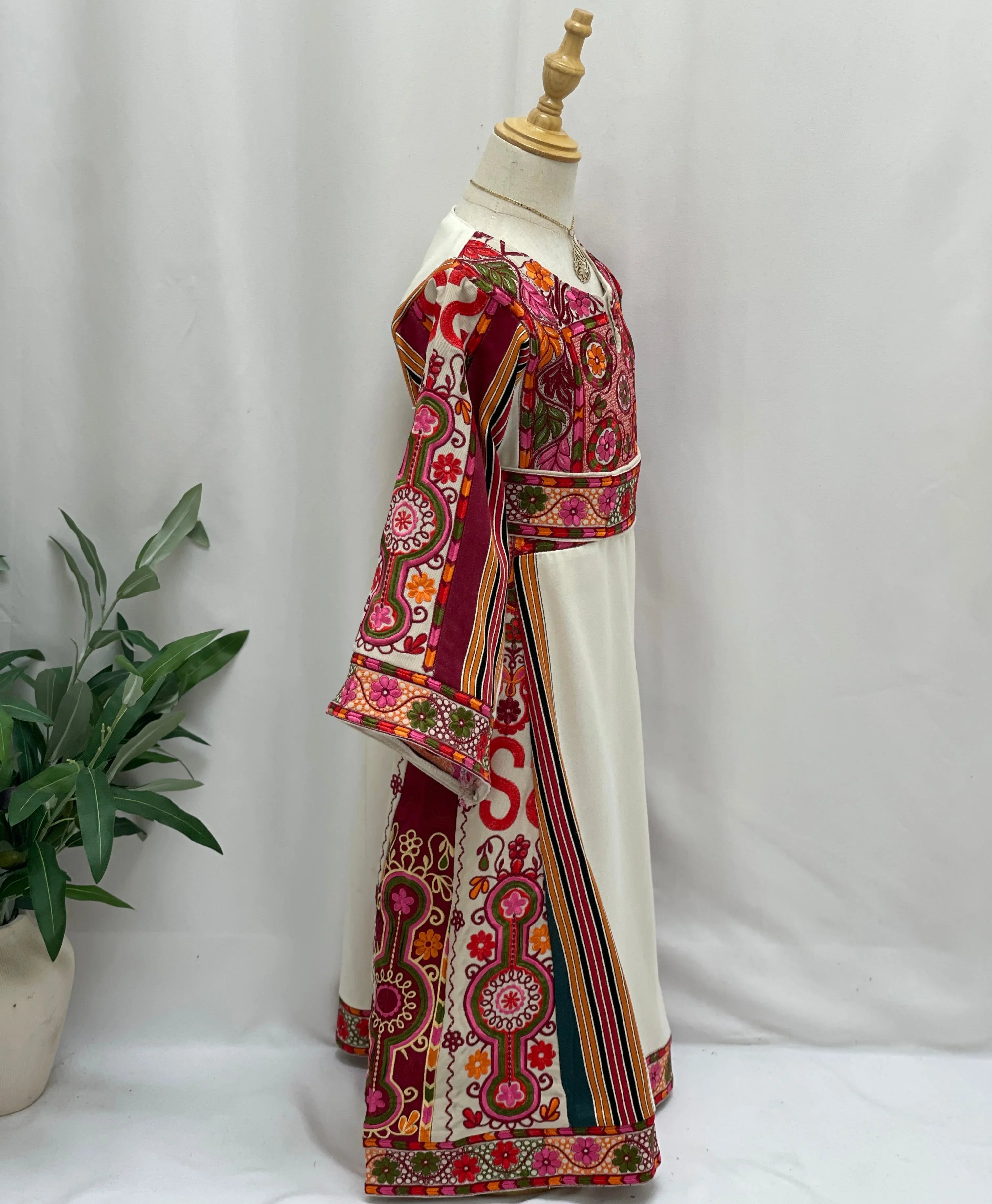 Lujain  Girls Majdalawi Embroidered Thoub Palestinian Elegance