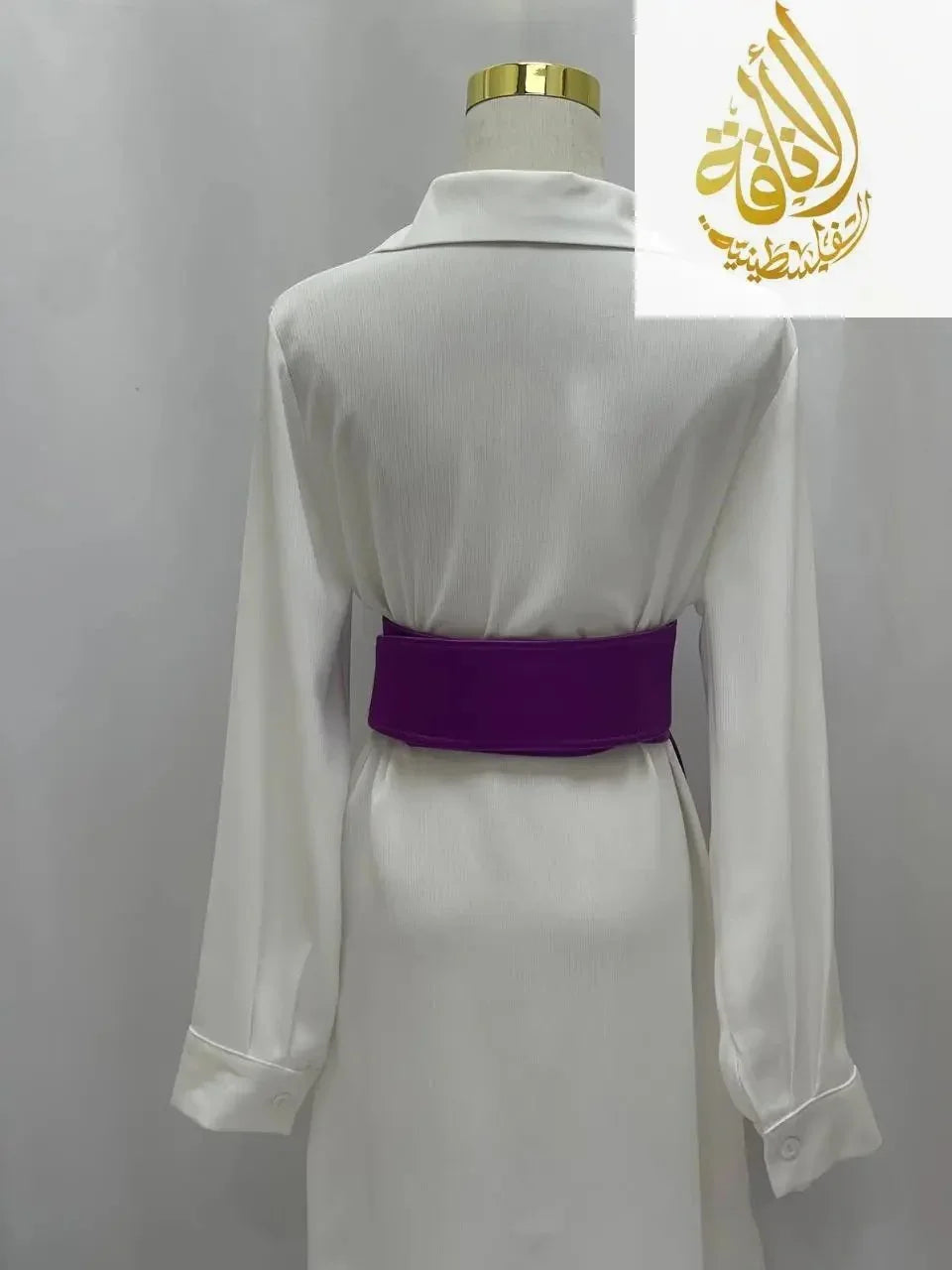 Luxurious Satin Belt with Modern Embroidery - Elegant & Durable Accessory Palestinian Elegance