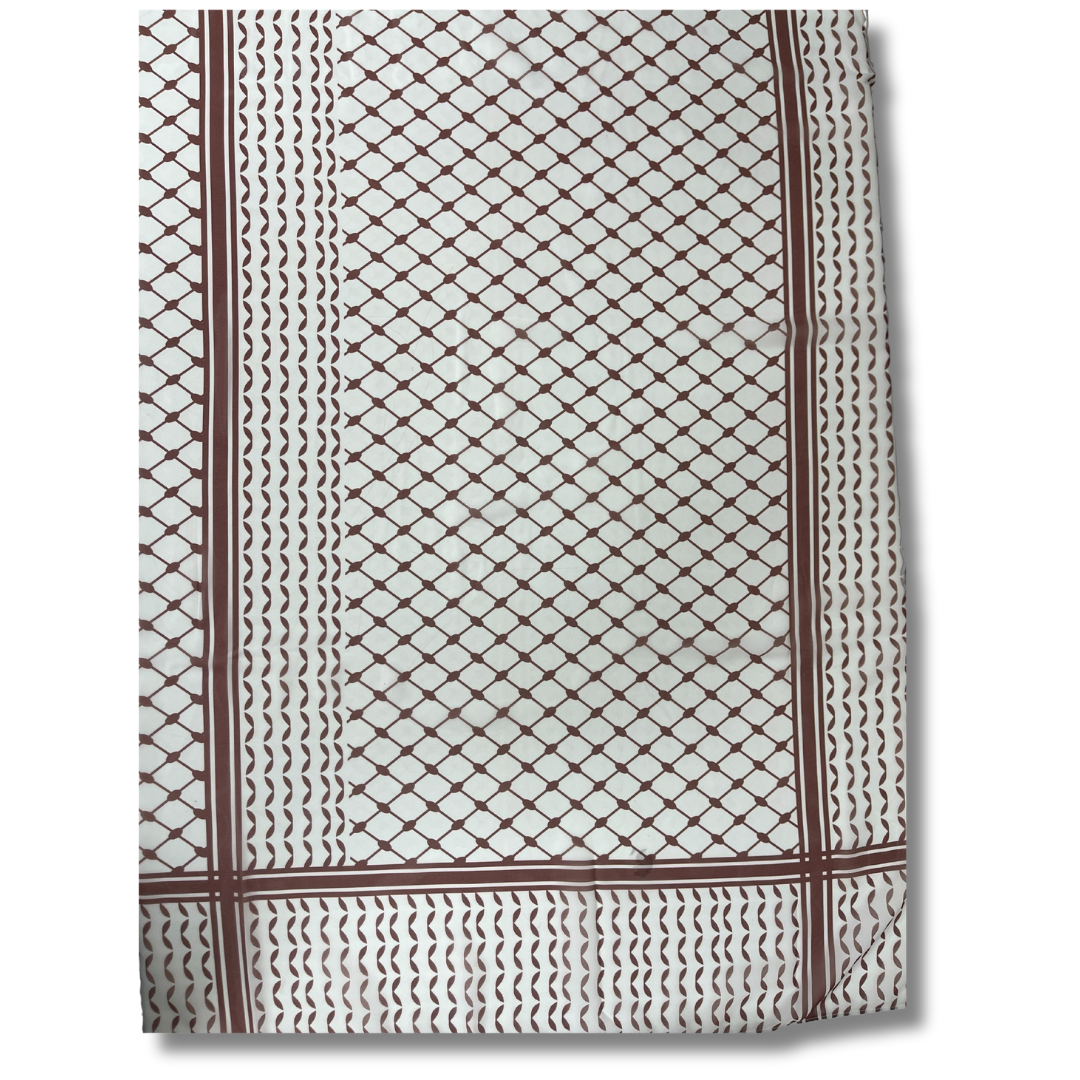 Maroon Kuffiyeh Hijab - Stylish and Versatile Headscarf for Everyday Wear Palestinian Elegance