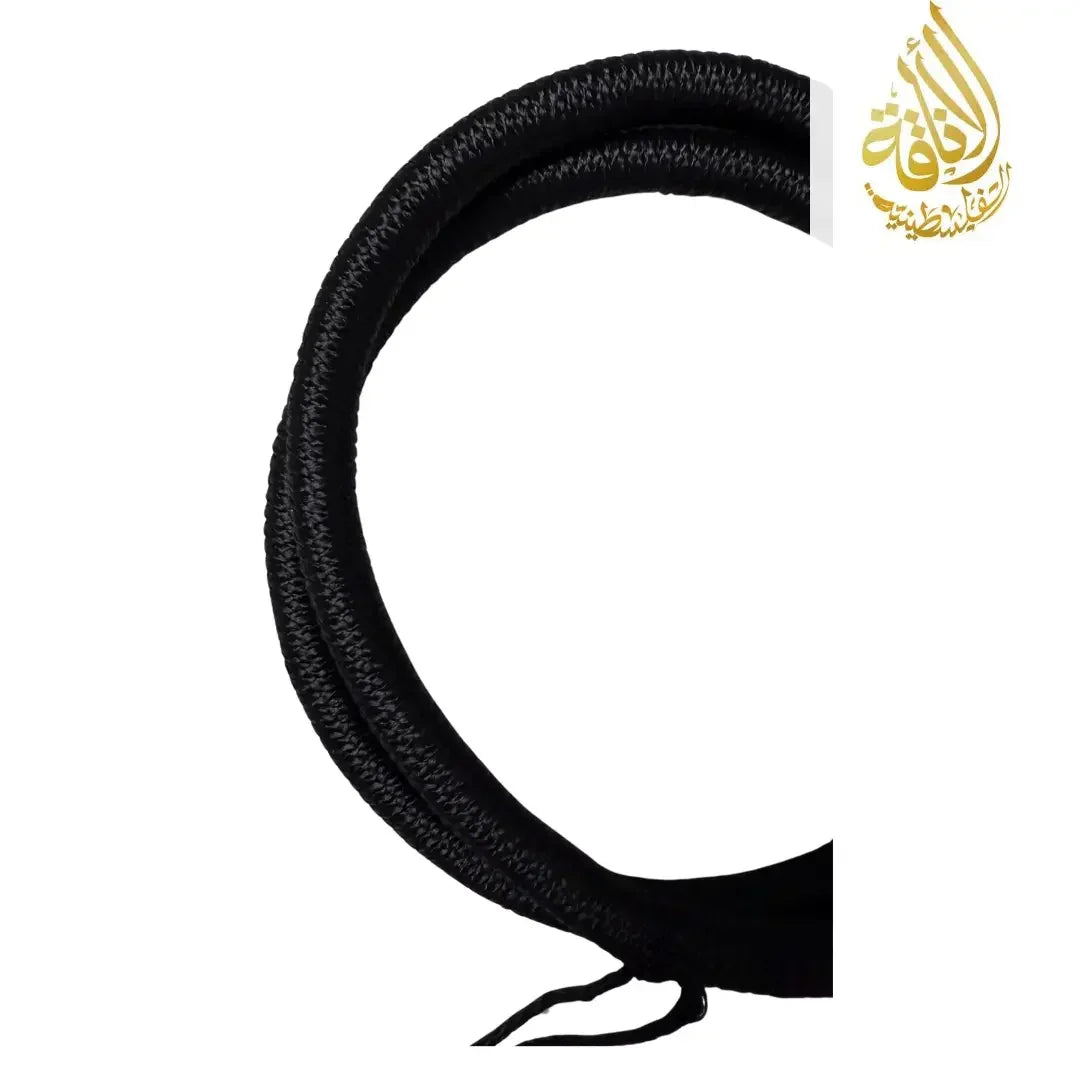 Classic men's agal in black braided design by Palestinian Elegance for traditional wear