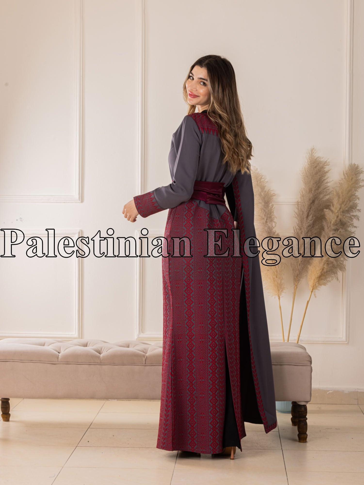 Modern Embroidered Dress | Modest Elegance for Special Occasions - Palestinian Elegance