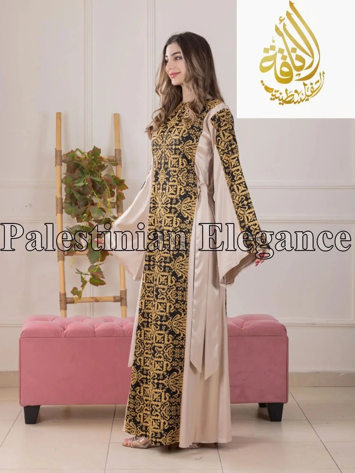 Modern Zahra Embroidered Dress | Modest Palestinian Thobe - Palestinian Elegance