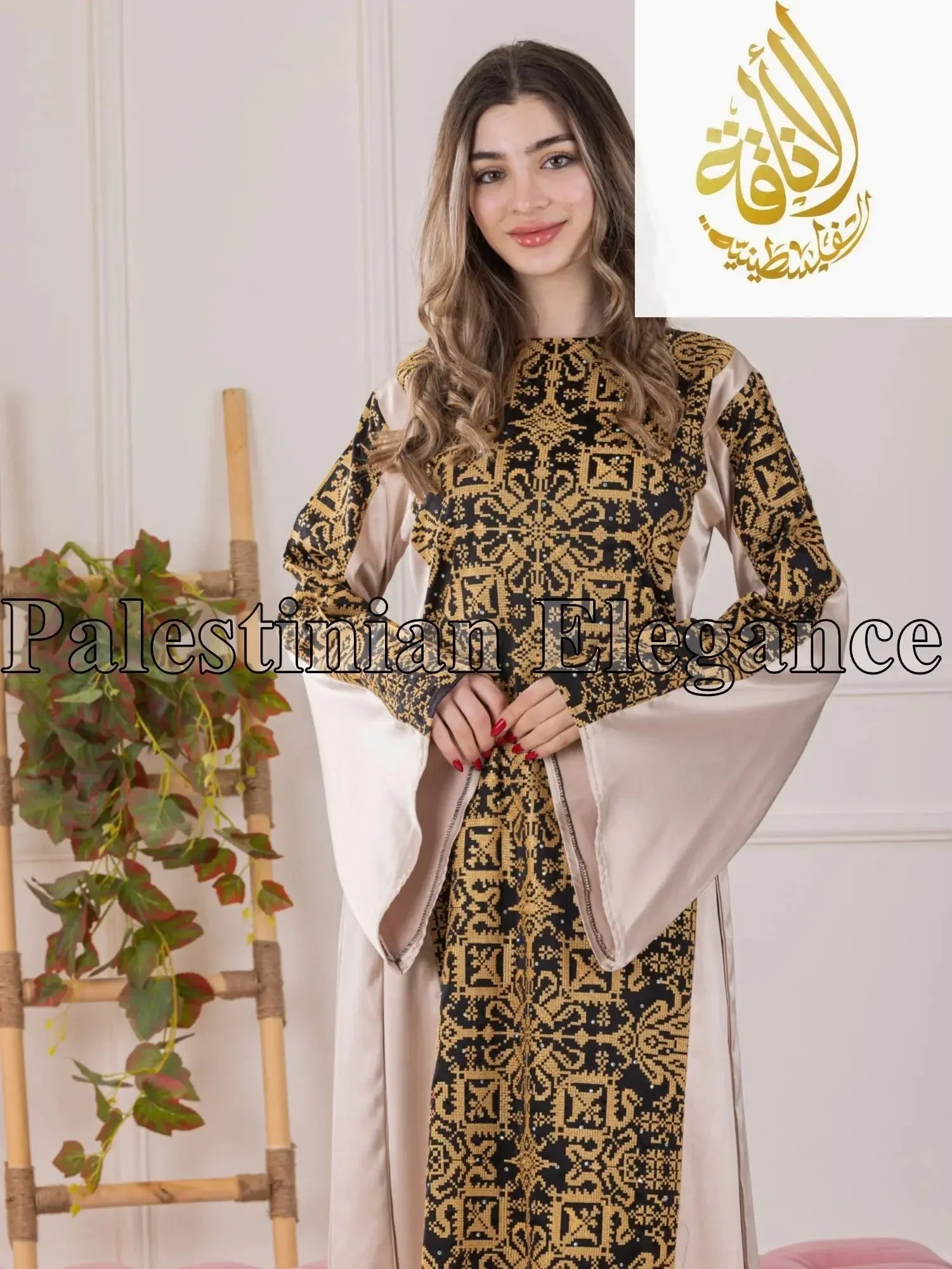 Modern Zahra Embroidered Dress | Modest Palestinian Thobe - Palestinian Elegance