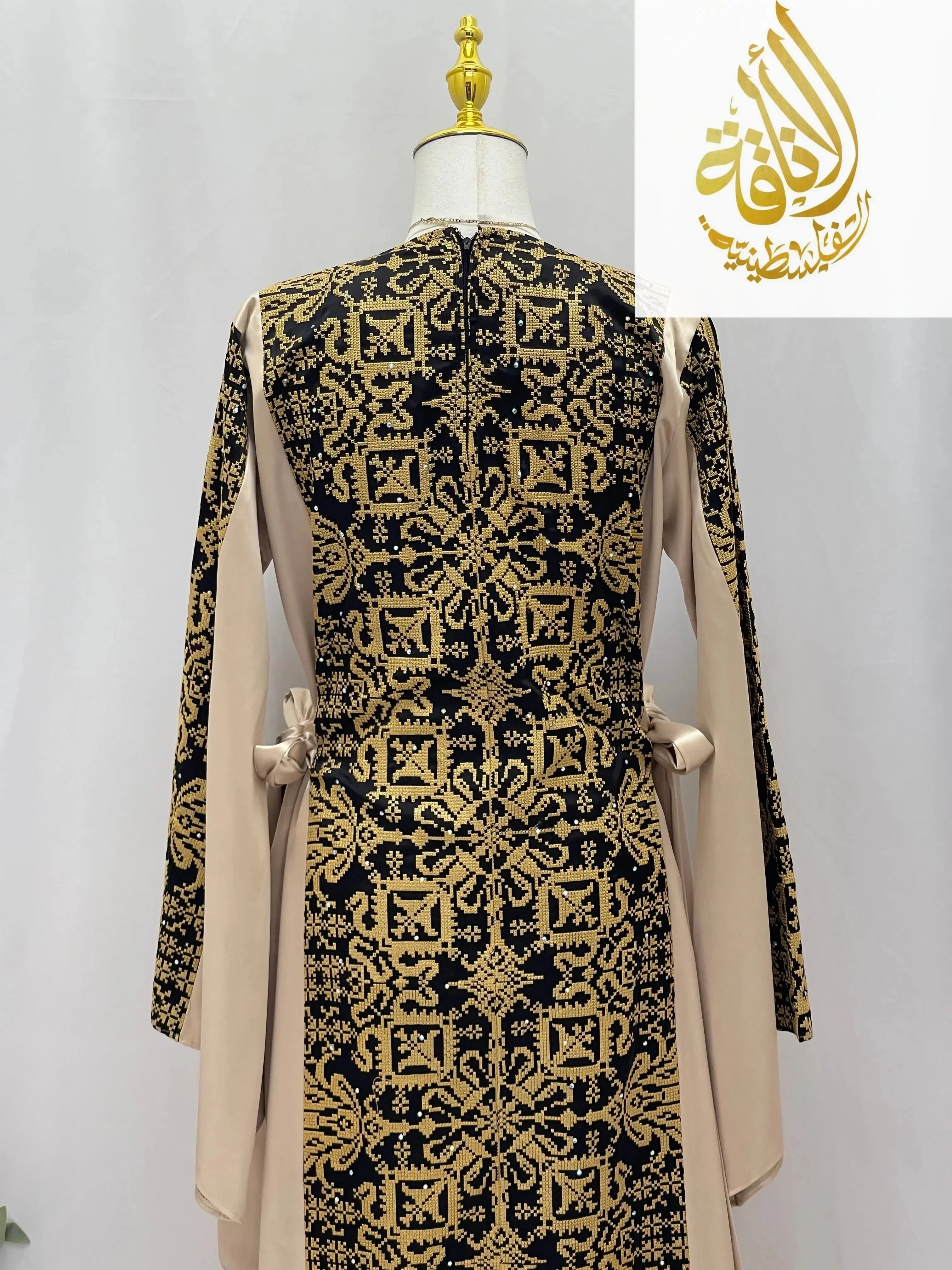 Modern Zahra Embroidered Dress | Modest Palestinian Thobe - Palestinian Elegance