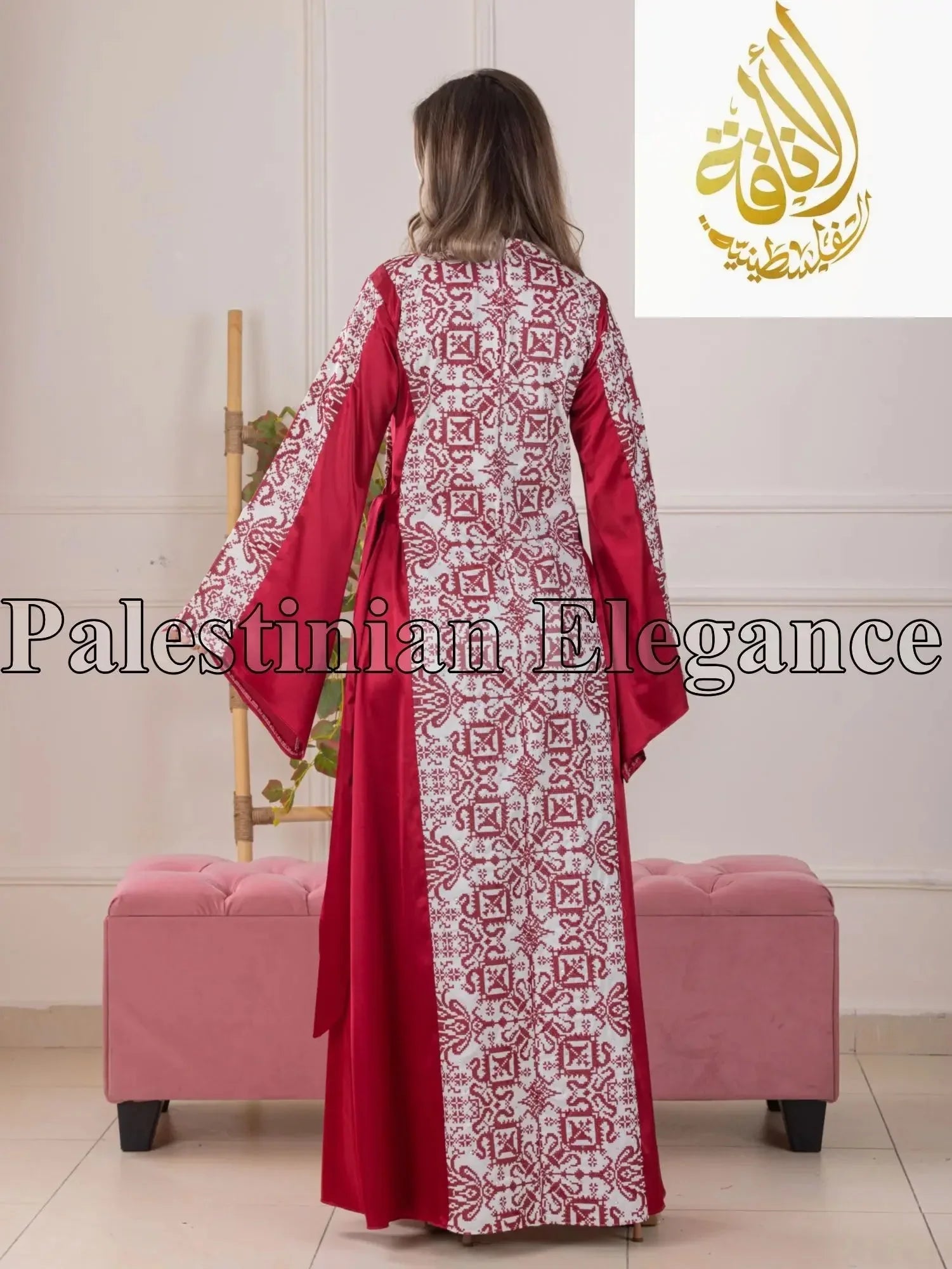Modern Zahra Embroidered Dress | Modest Palestinian Thobe - Palestinian Elegance