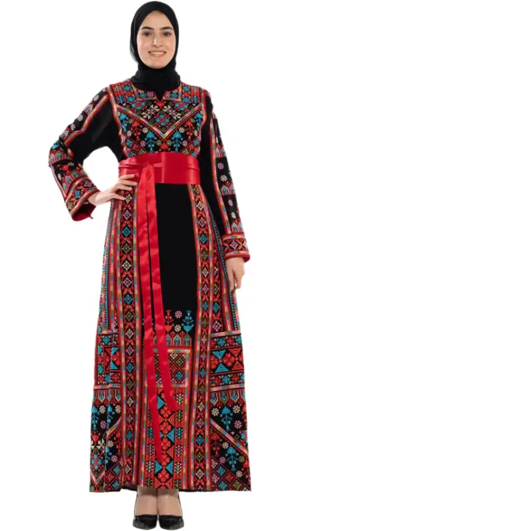 Beautiful Modern Embroidery Thoub: Refined Elegance and Distinctive Style Palestinian Elegance