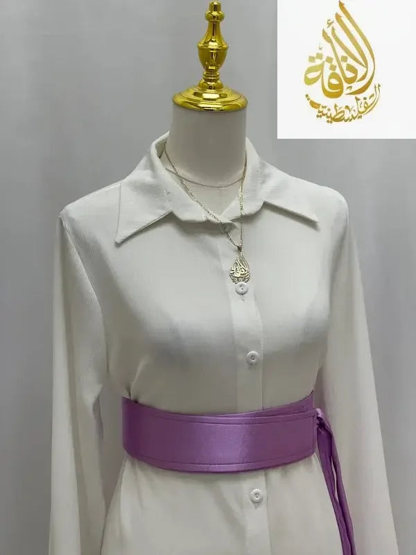 New Color Satin Belt - Palestinian Elegance