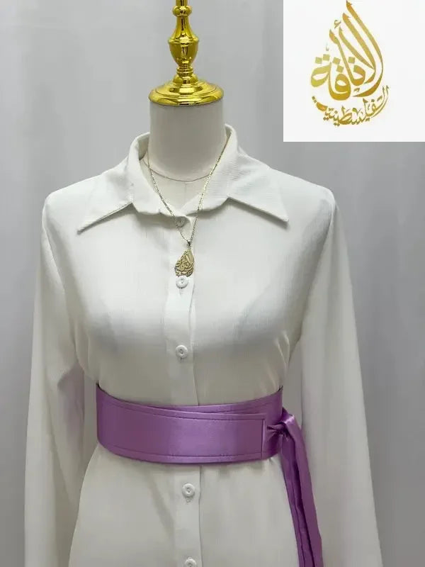 New Color Satin Belt - Palestinian Elegance