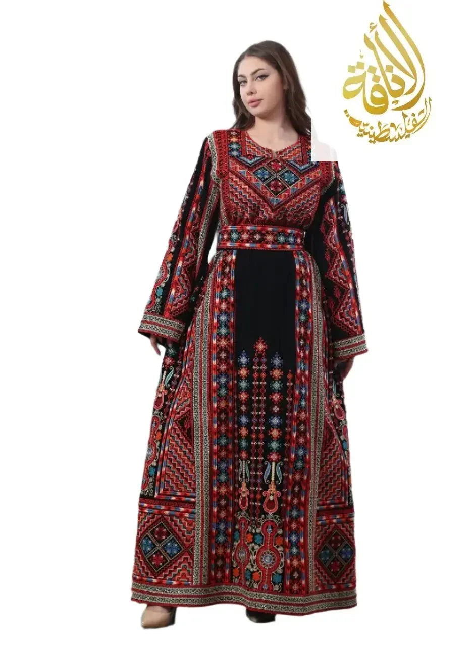 New Safia Embroidered Thoub - Tradition Meets Modern Elegance - Palestinian Elegance