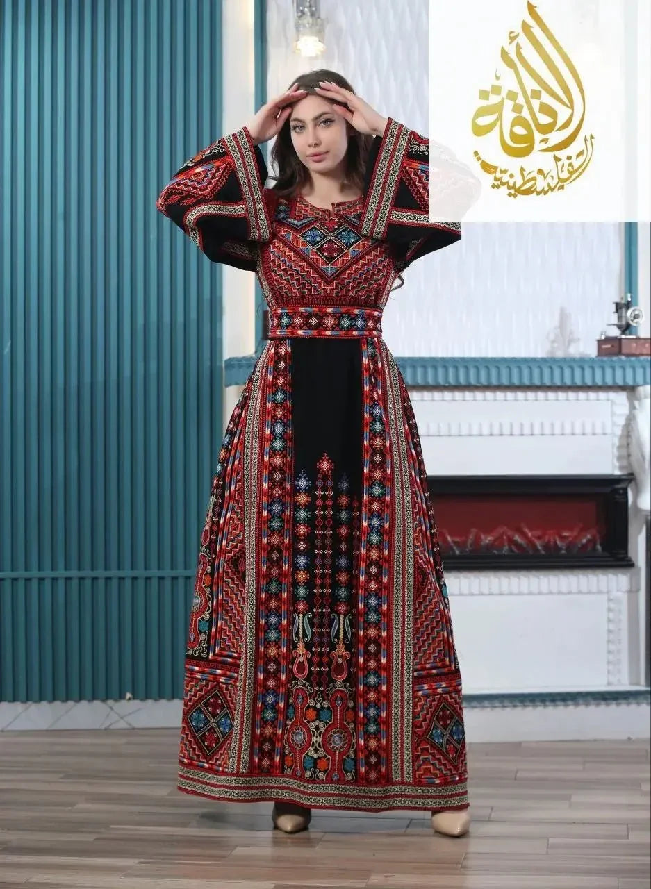 New Safia Embroidered Thoub - Tradition Meets Modern Elegance - Palestinian Elegance