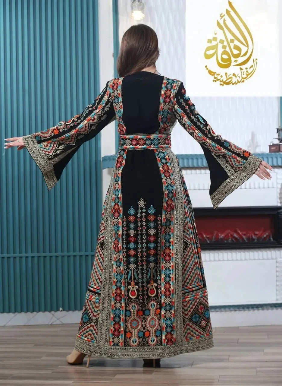 New Safia Embroidered Thoub - Tradition Meets Modern Elegance - Palestinian Elegance
