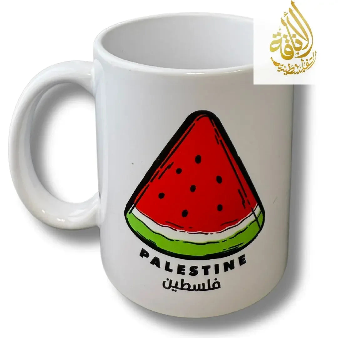 Palestine Coffee Cups with Diverse Palestinian Symbols Palestinian Elegance