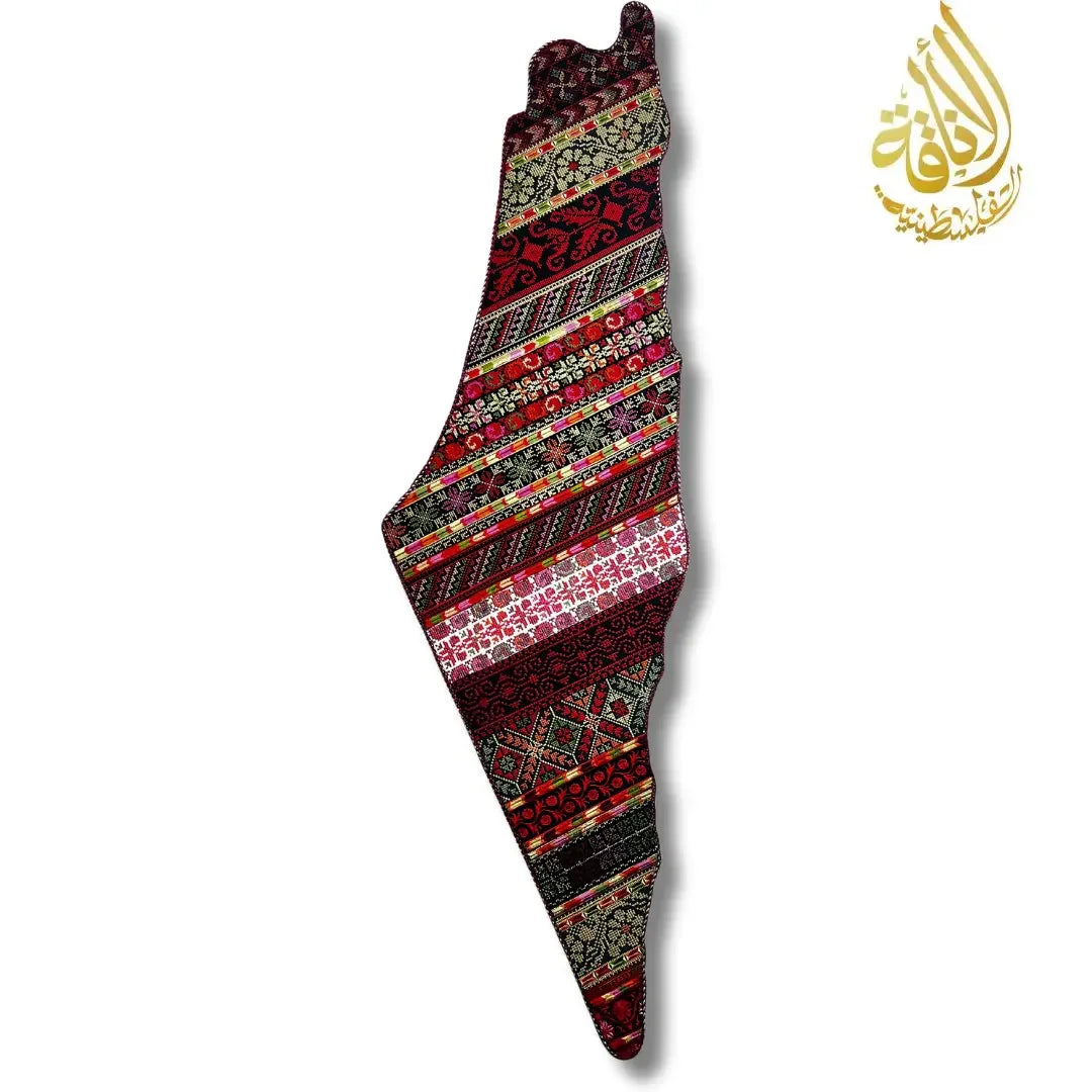 Palestine Map Home Decor - Tatreez Design Large 120CM Palestinian Elegance