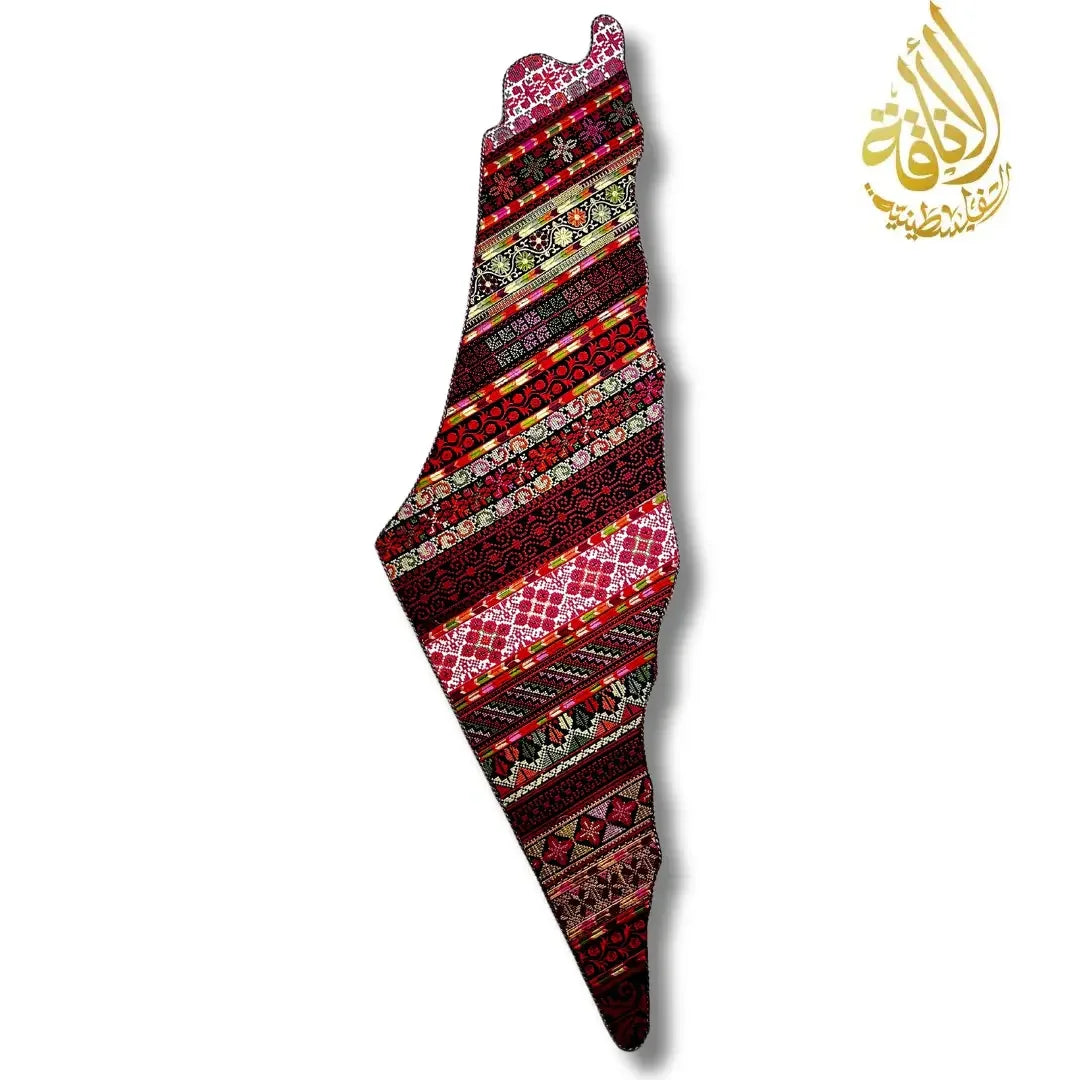 Palestine Map Home Decor - Tatreez Design Large 120CM Palestinian Elegance