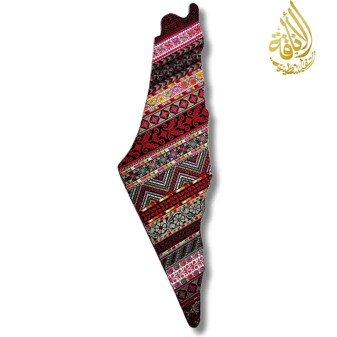 Palestine Map Home Decor - Tatreez Design Large 120CM Palestinian Elegance
