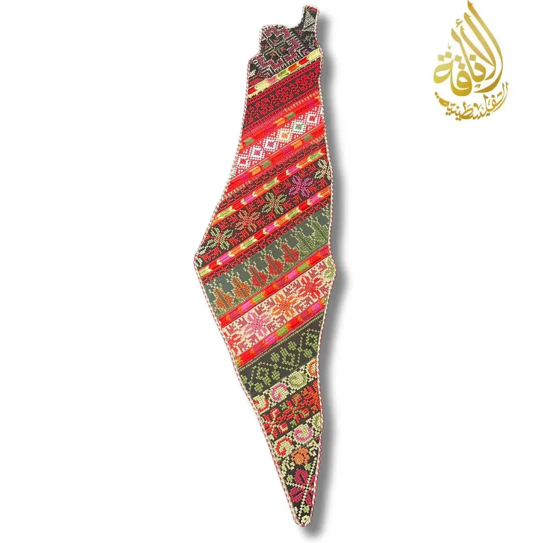 Palestine-Shaped Embroidered Home Decor - Exquisite Craftsmanship Palestinian Elegance