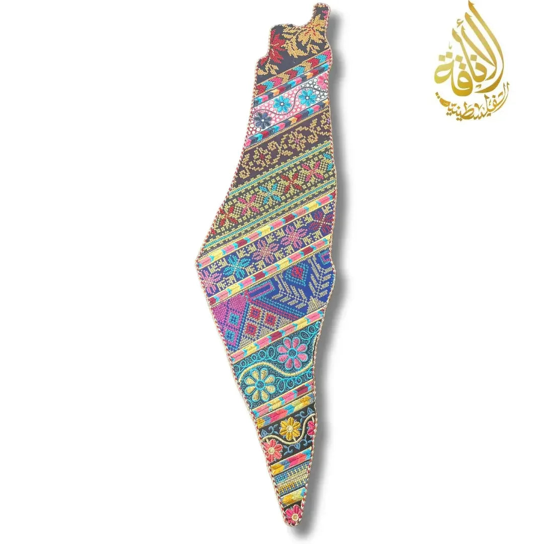 Palestine-Shaped Embroidered Home Decor - Exquisite Craftsmanship Palestinian Elegance