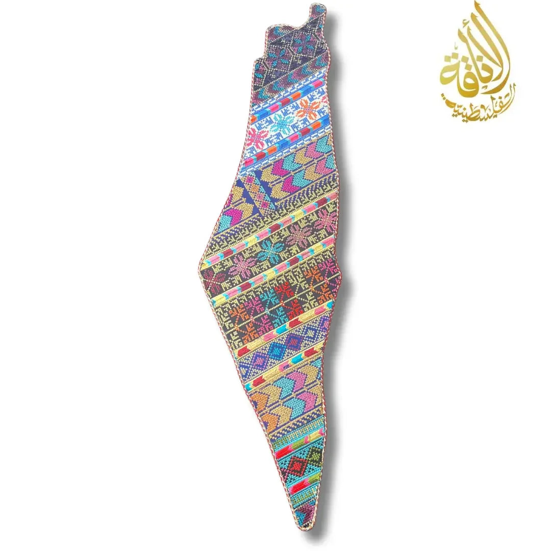 Palestine-Shaped Embroidered Home Decor - Exquisite Craftsmanship Palestinian Elegance