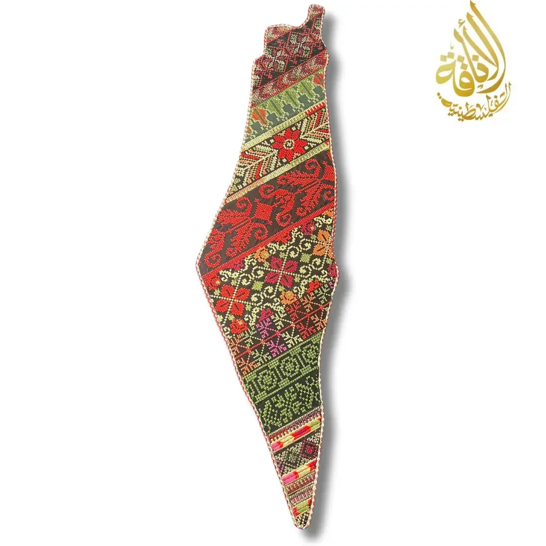 Palestine-Shaped Embroidered Home Decor - Exquisite Craftsmanship Palestinian Elegance