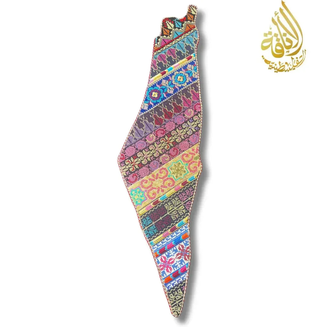 Palestine-Shaped Embroidered Home Decor - Exquisite Craftsmanship Palestinian Elegance