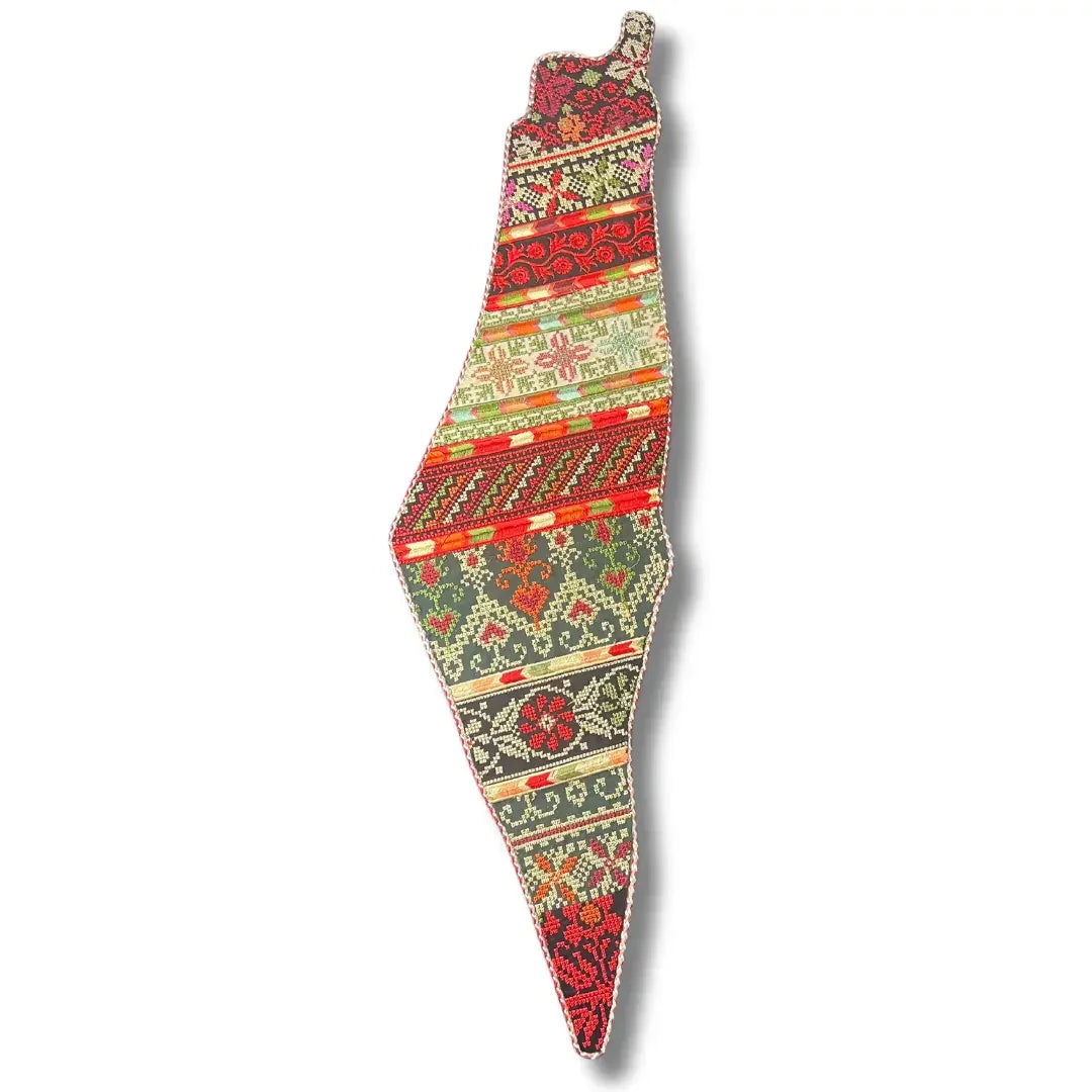 Palestine-Shaped Embroidered Home Decor - Exquisite Craftsmanship Palestinian Elegance