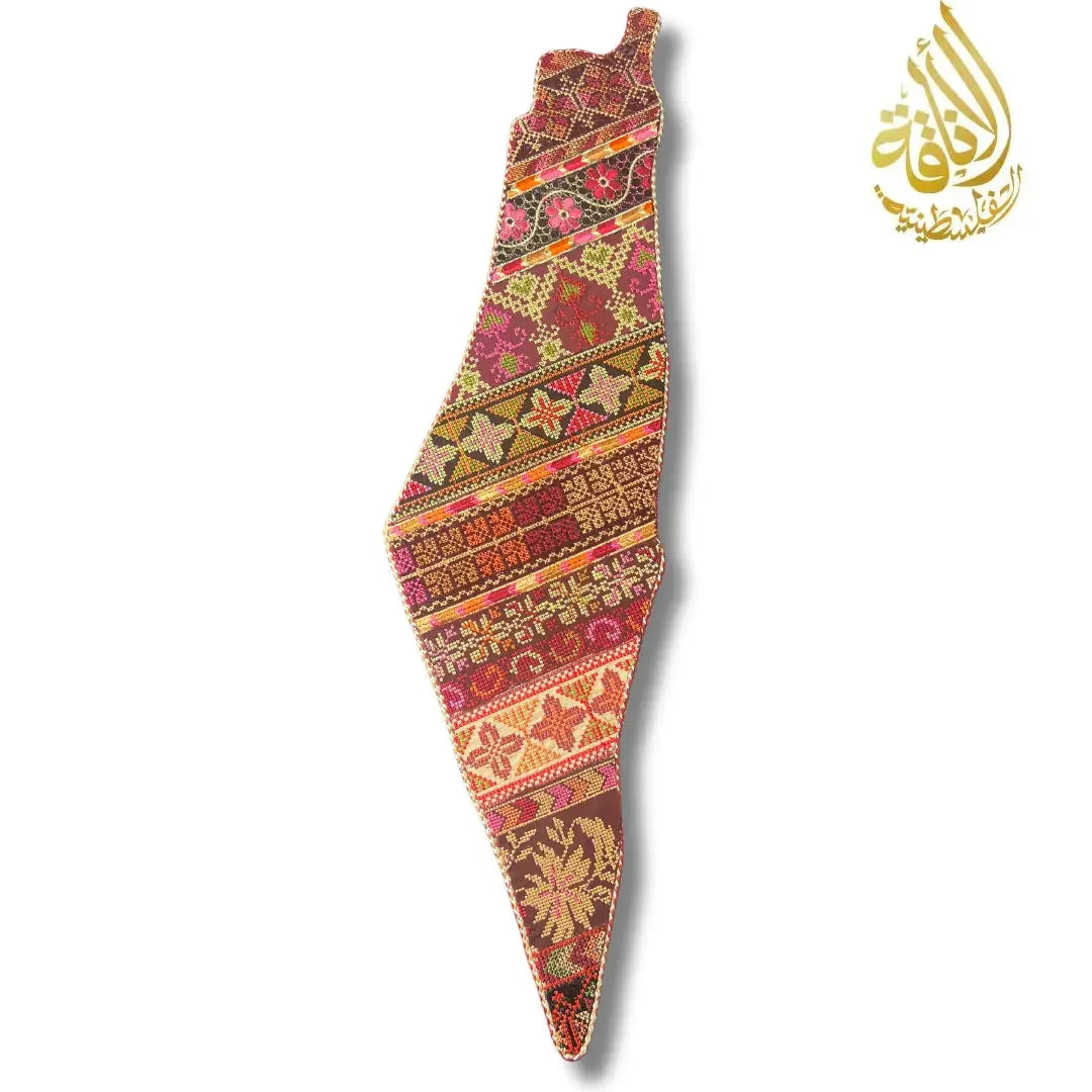 Palestine-Shaped Embroidered Home Decor - Exquisite Craftsmanship Palestinian Elegance