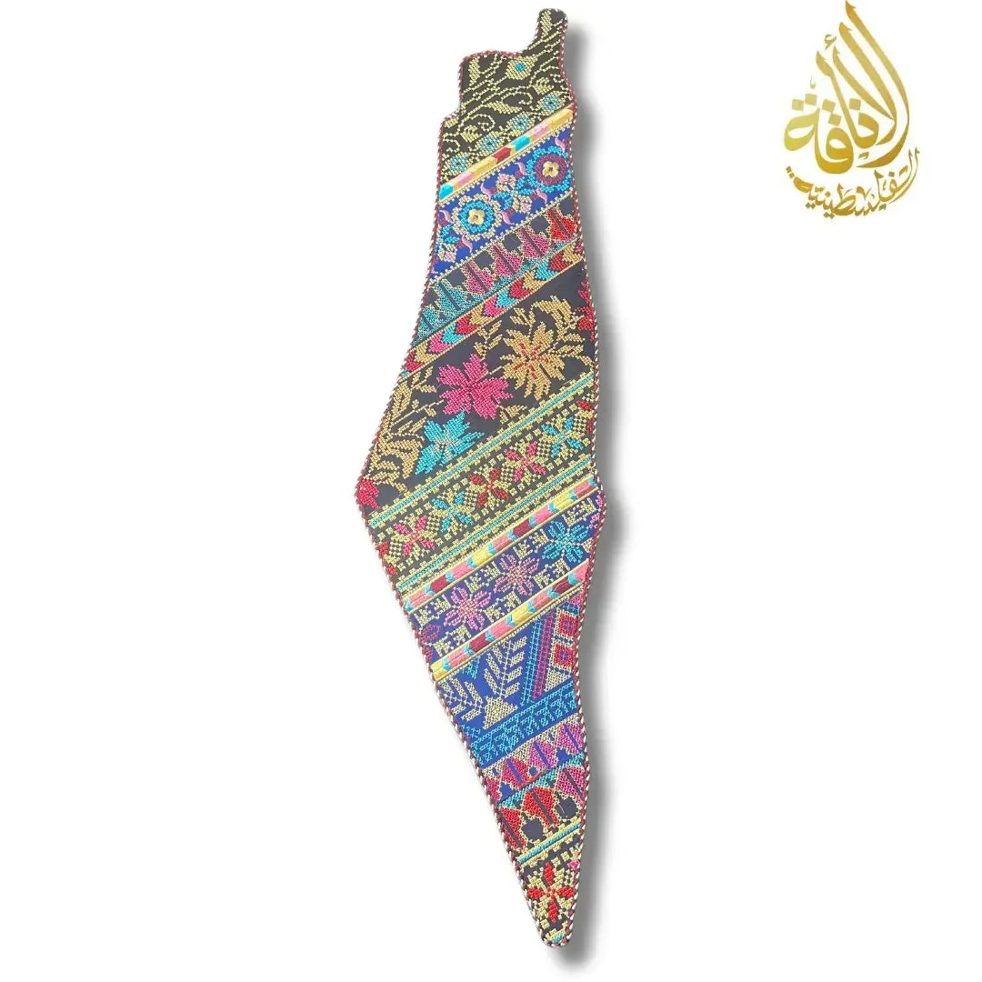 Palestine-Shaped Embroidered Home Decor - Exquisite Craftsmanship Palestinian Elegance
