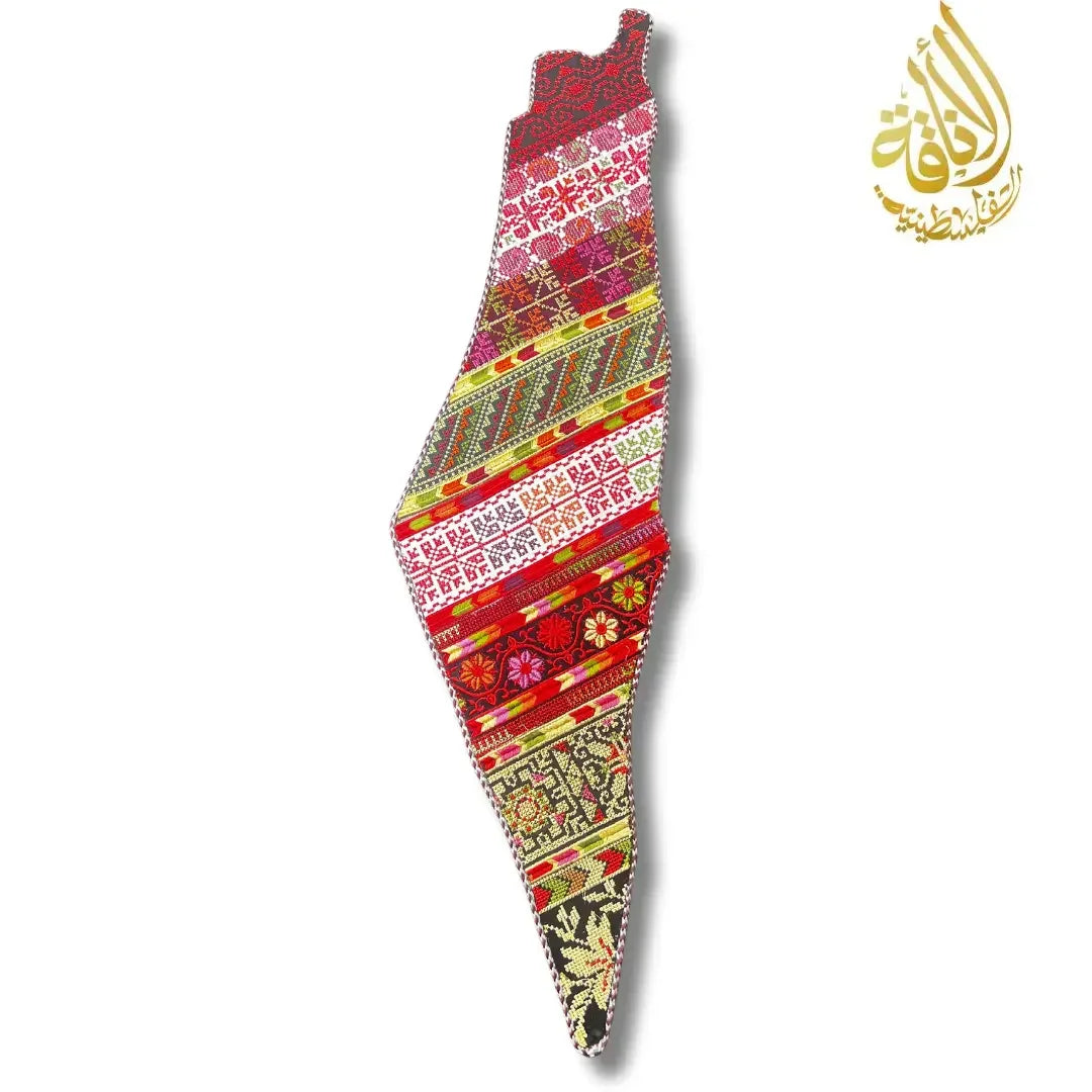 Palestine-Shaped Embroidered Home Decor - Exquisite Craftsmanship Palestinian Elegance