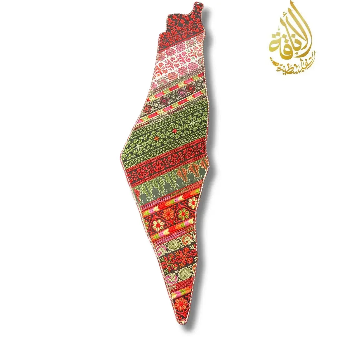 Palestine-Shaped Embroidered Home Decor - Exquisite Craftsmanship Palestinian Elegance