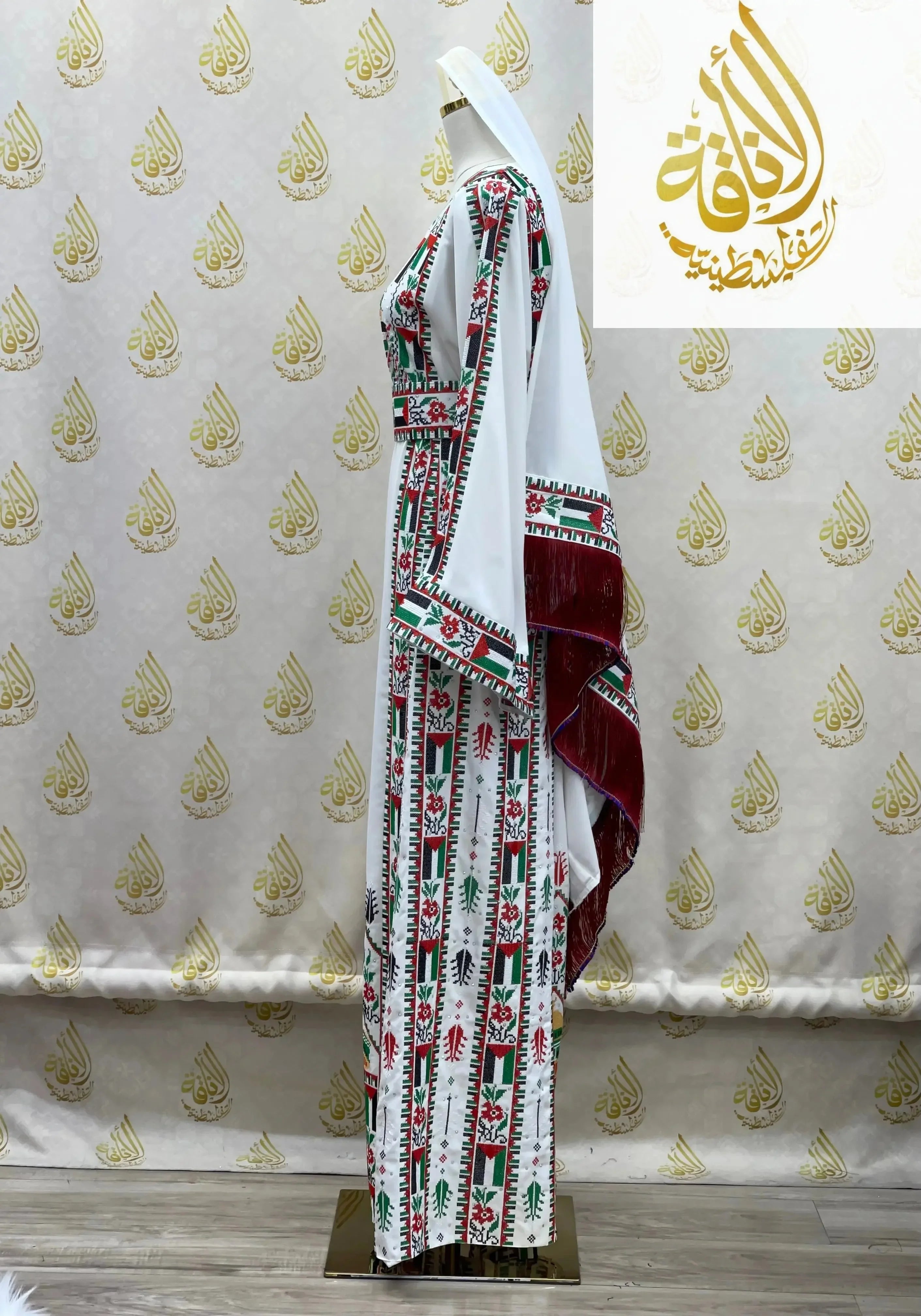 Palestinian and Proud Embroidered Thoub - Celebrate Heritage in Style Palestinian Elegance