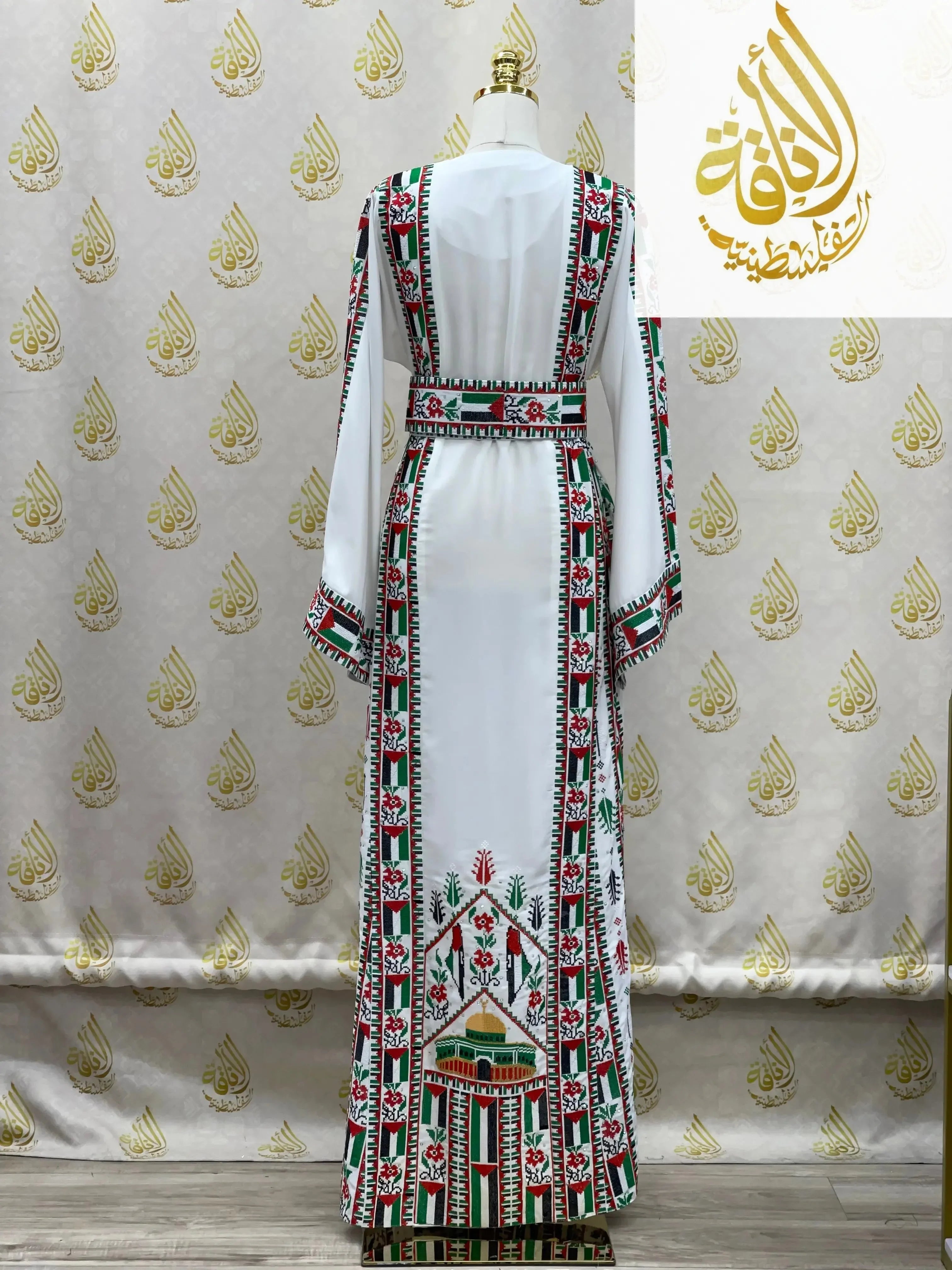 Palestinian and Proud Embroidered Thoub - Celebrate Heritage in Style Palestinian Elegance