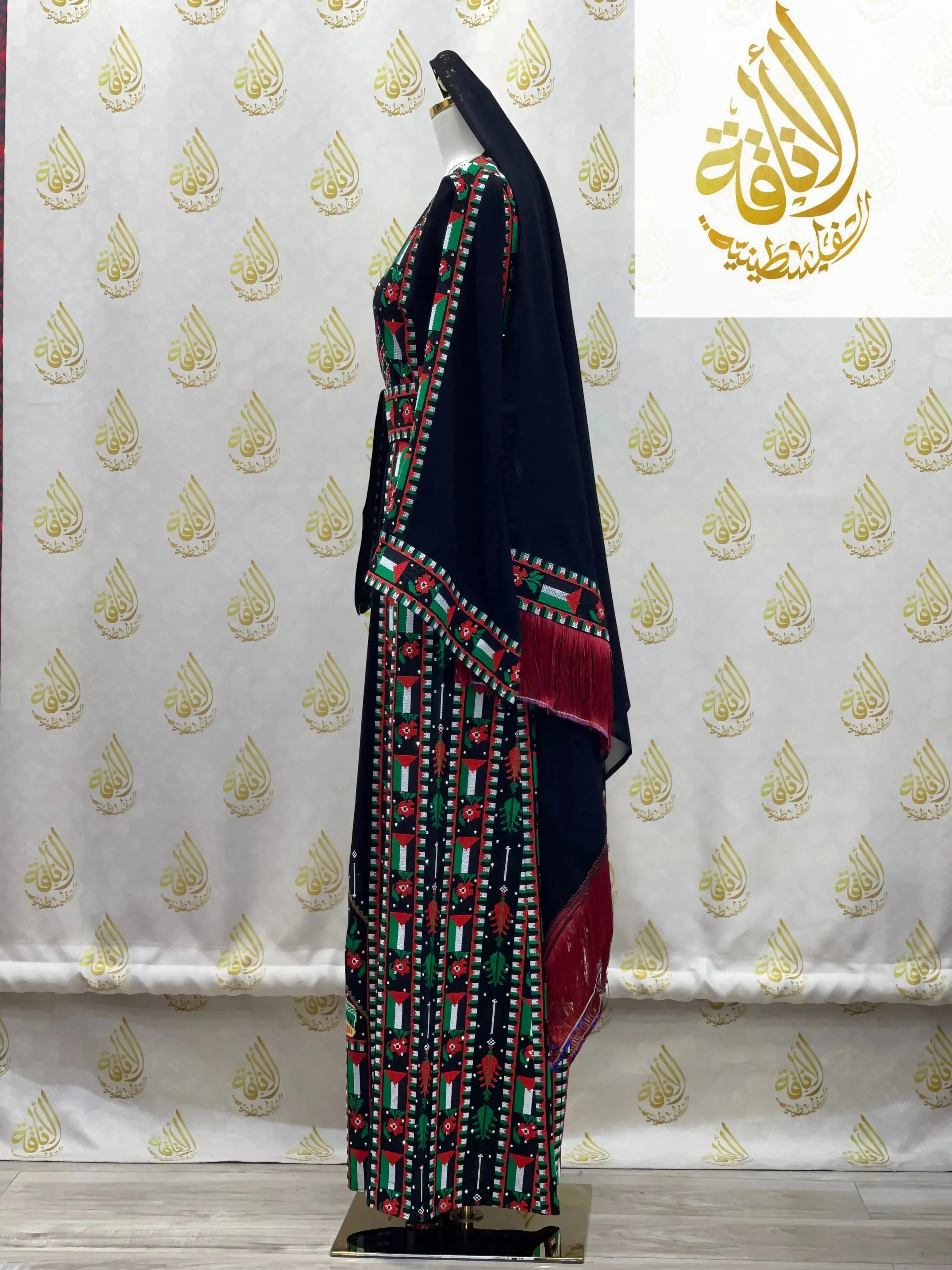 Palestinian and Proud Embroidered Thoub - Celebrate Heritage in Style Palestinian Elegance