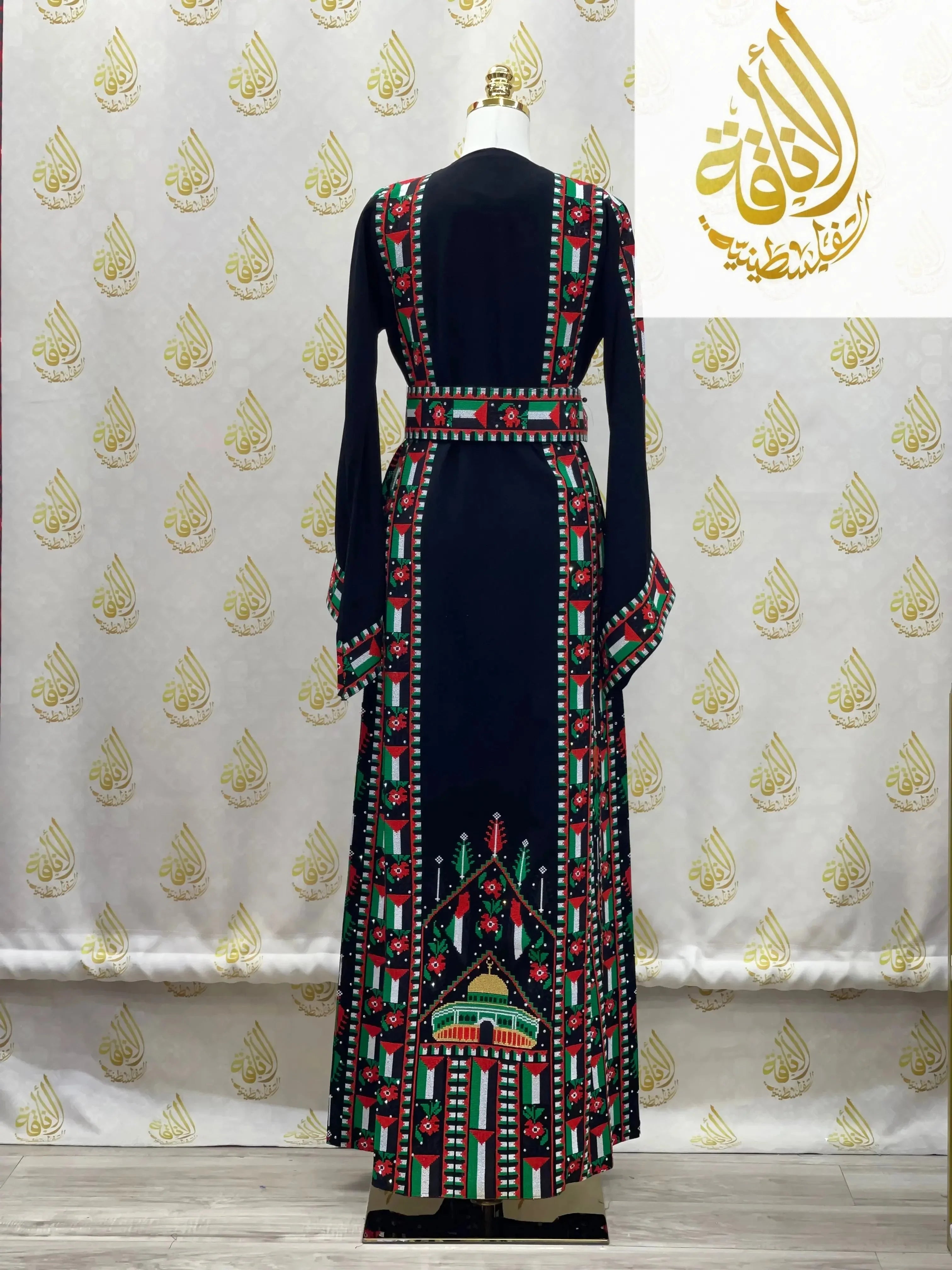 Palestinian and Proud Embroidered Thoub - Celebrate Heritage in Style Palestinian Elegance