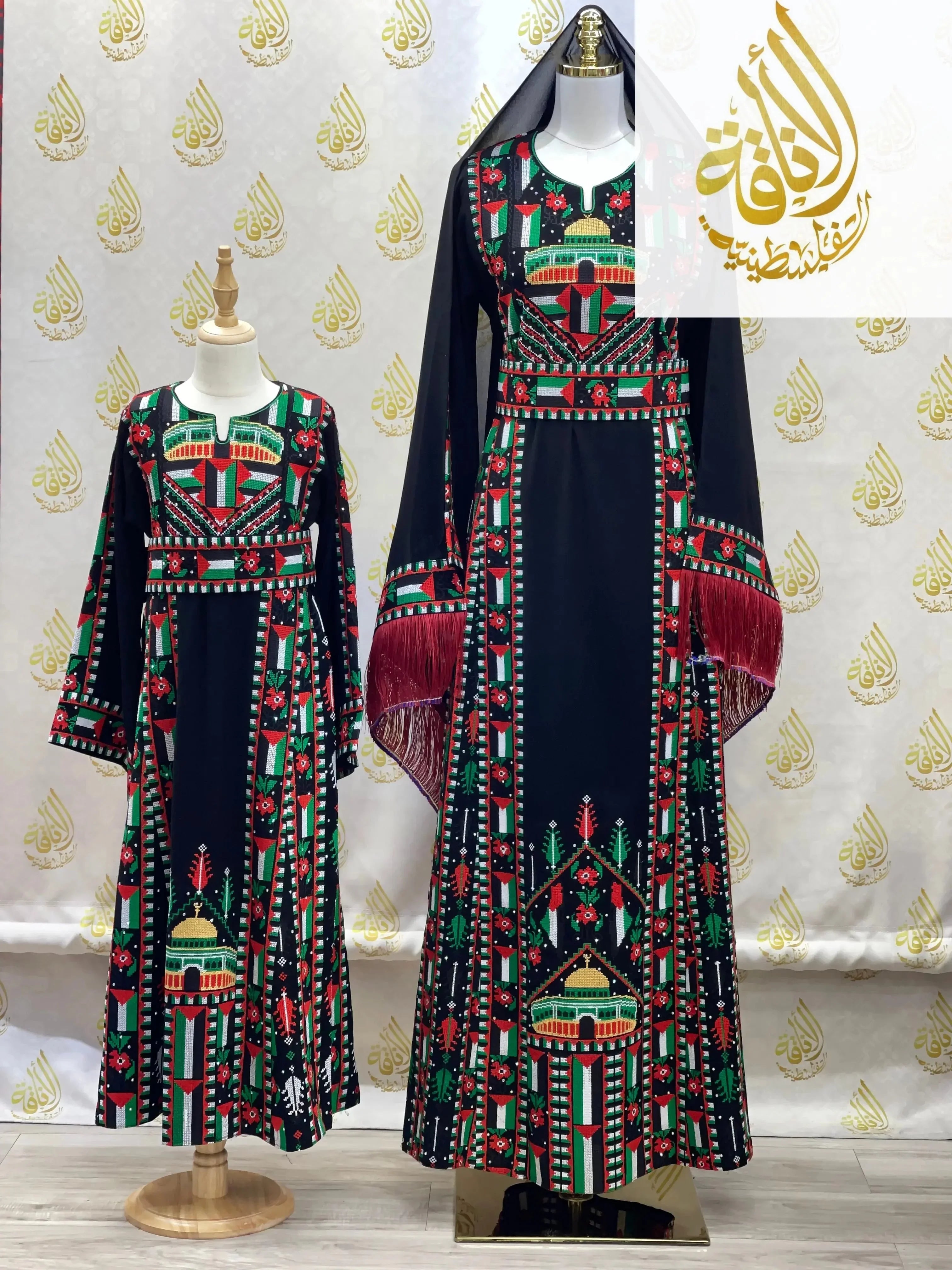 Palestinian and Proud Embroidered Thoub - Celebrate Heritage in Style Palestinian Elegance