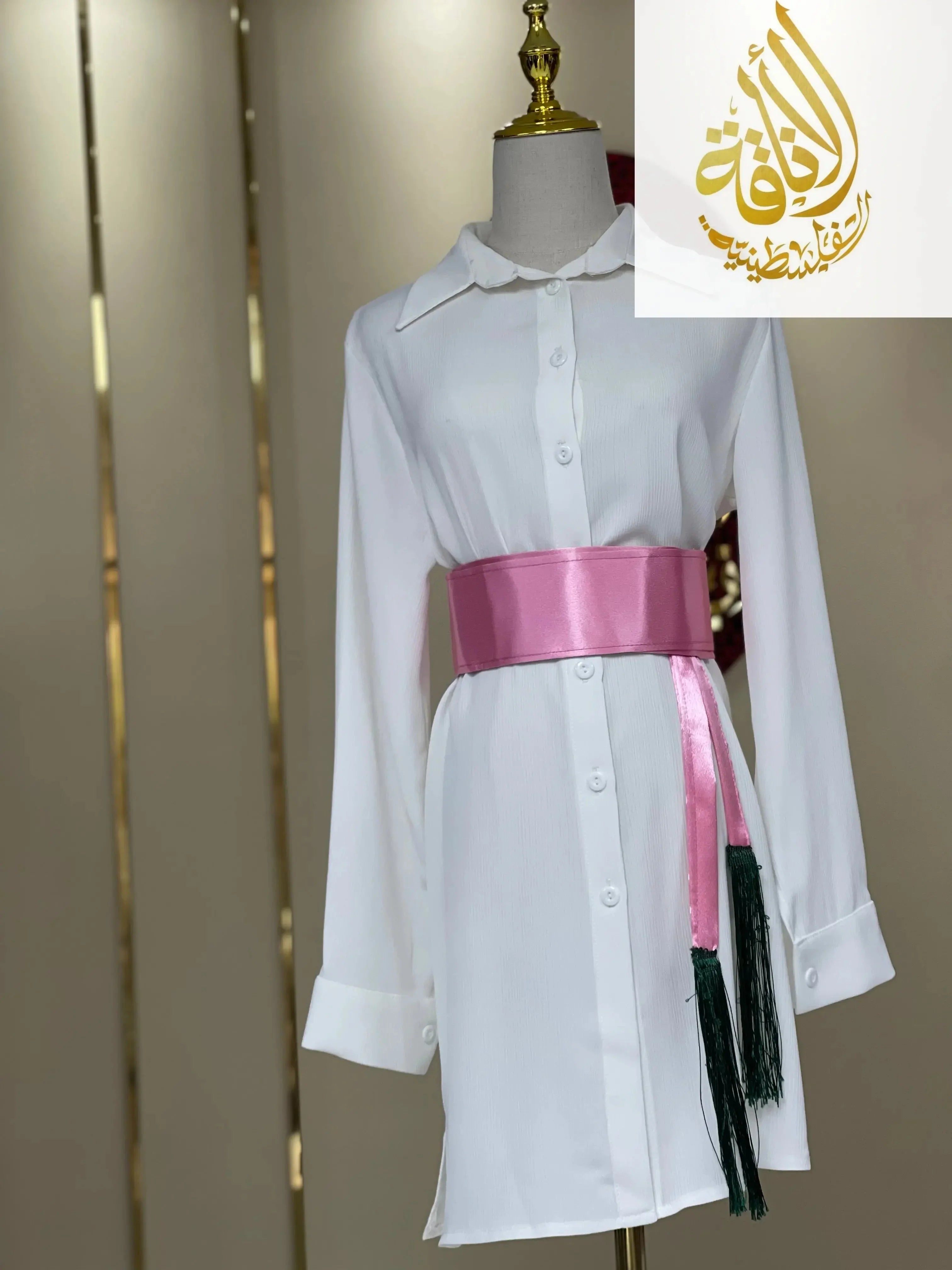 Pink Satin Belt: Luxurious Elegance & Feminine Charm Palestinian Elegance