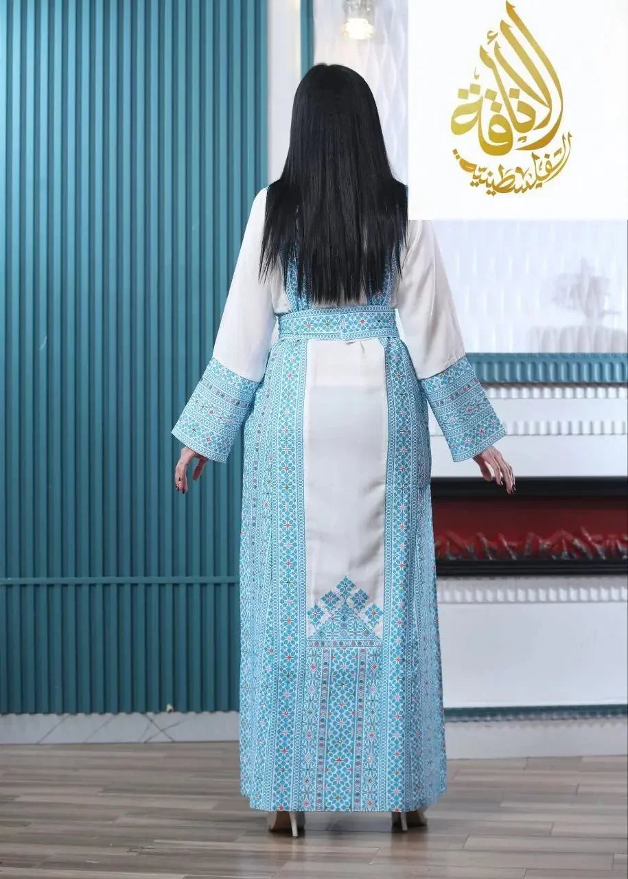 Raina Embroidered Thoub – Exquisite Tradition & Modern Comfort - Palestinian Elegance