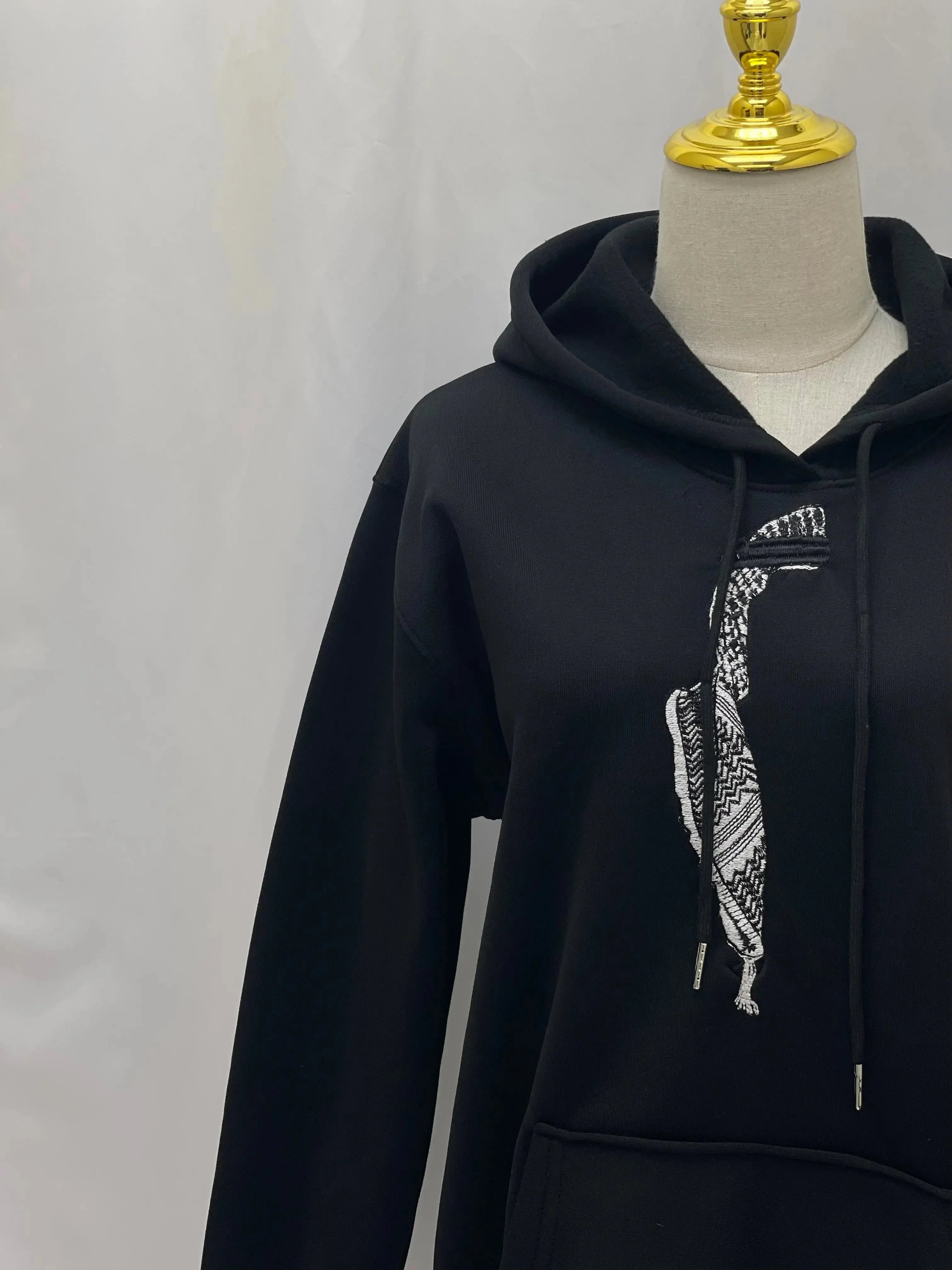 Right Side Kuffia Hoodie Stylish Fusion of Traditional Design and Modern Comfort Palestinian Elegance
