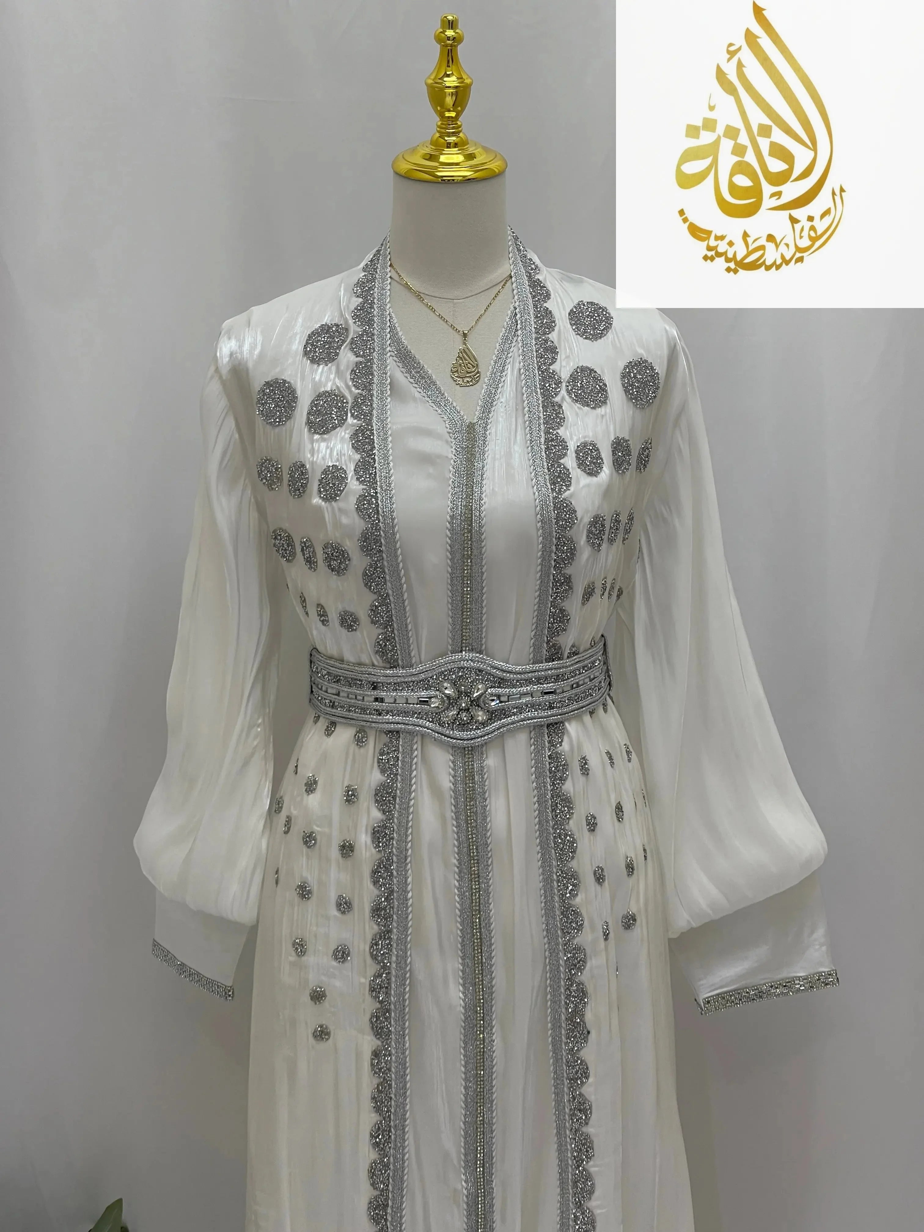Sahar Fancy Kaftan | Elegant Modest Eveningwear - Palestinian Elegance