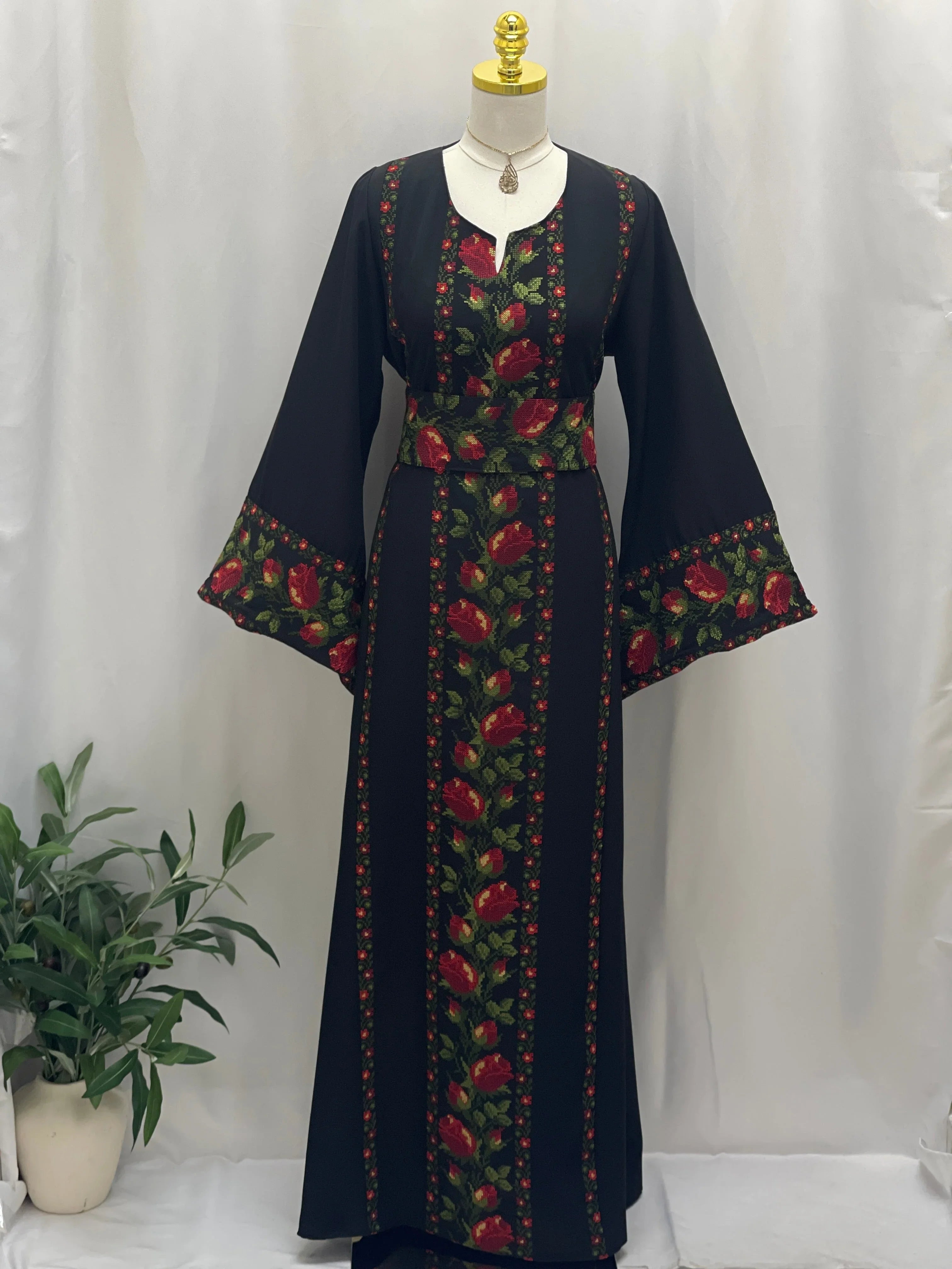Shaqaeq Embroidered Thobe Offering Both Tradition and Modern Elegance - Palestinian Elegance
