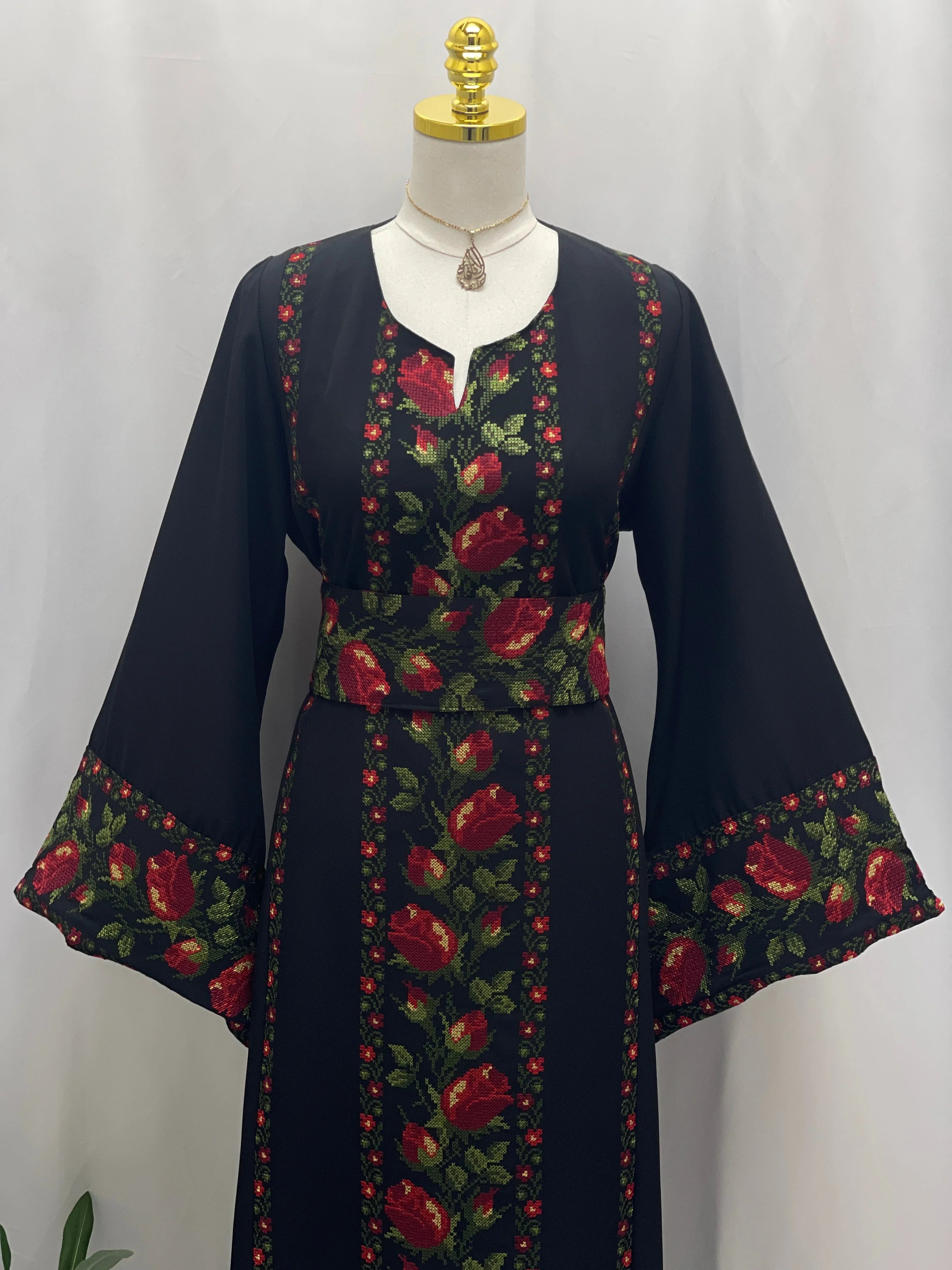 Shaqaeq Embroidered Thobe Offering Both Tradition and Modern Elegance - Palestinian Elegance