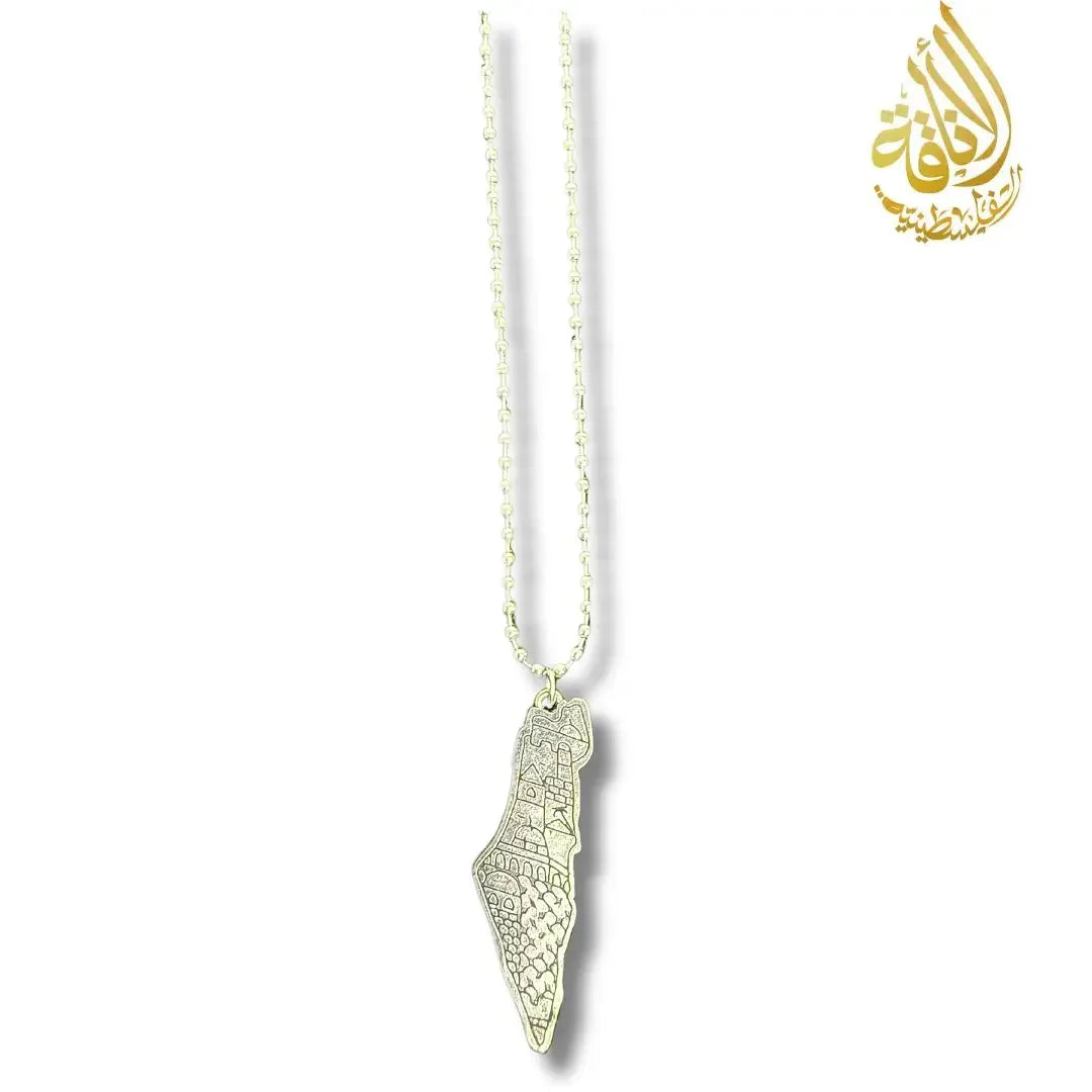Silver Houses Design Necklace Palestinian Elegance