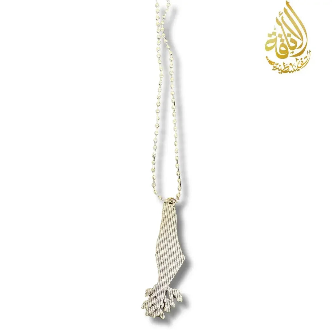 Silver Palestine Roots Design Necklace Palestinian Elegance