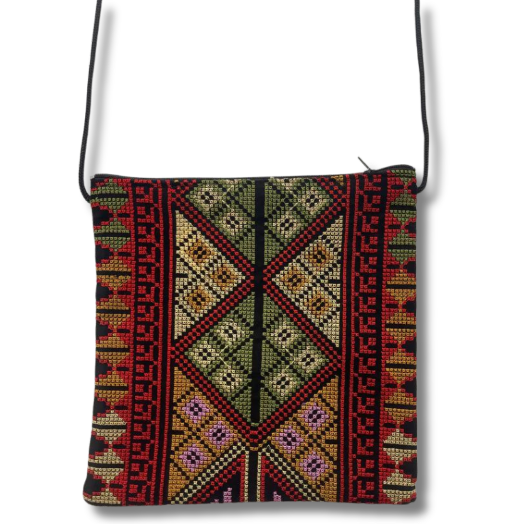Stylish Crossbody Embroidered Bag - Functional & Eye-Catching Accessory Palestinian Elegance