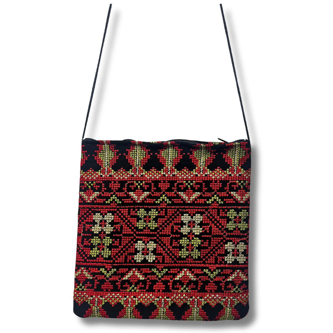 Stylish Crossbody Embroidered Bag - Functional & Eye-Catching Accessory Palestinian Elegance