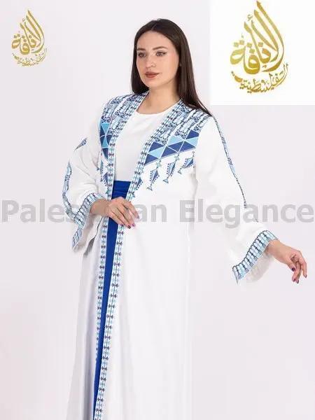 Sumayyah Embroidered Dress Set | Elegant Modest Cardigan Outfit - Palestinian Elegance