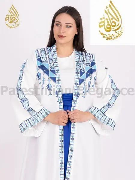 Sumayyah Embroidered Dress Set | Elegant Modest Cardigan Outfit - Palestinian Elegance