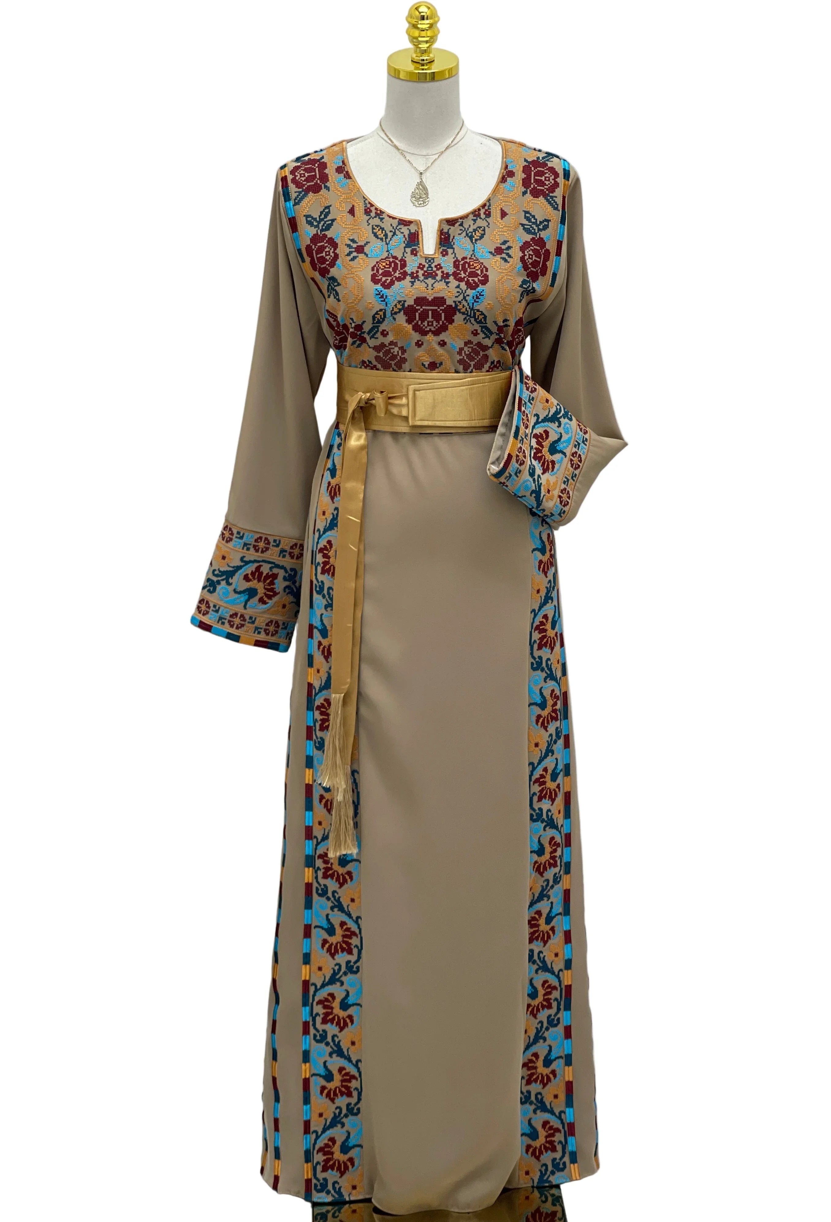 Sumrat Al-Rouh  Embroidered Thobe Palestinian Elegance