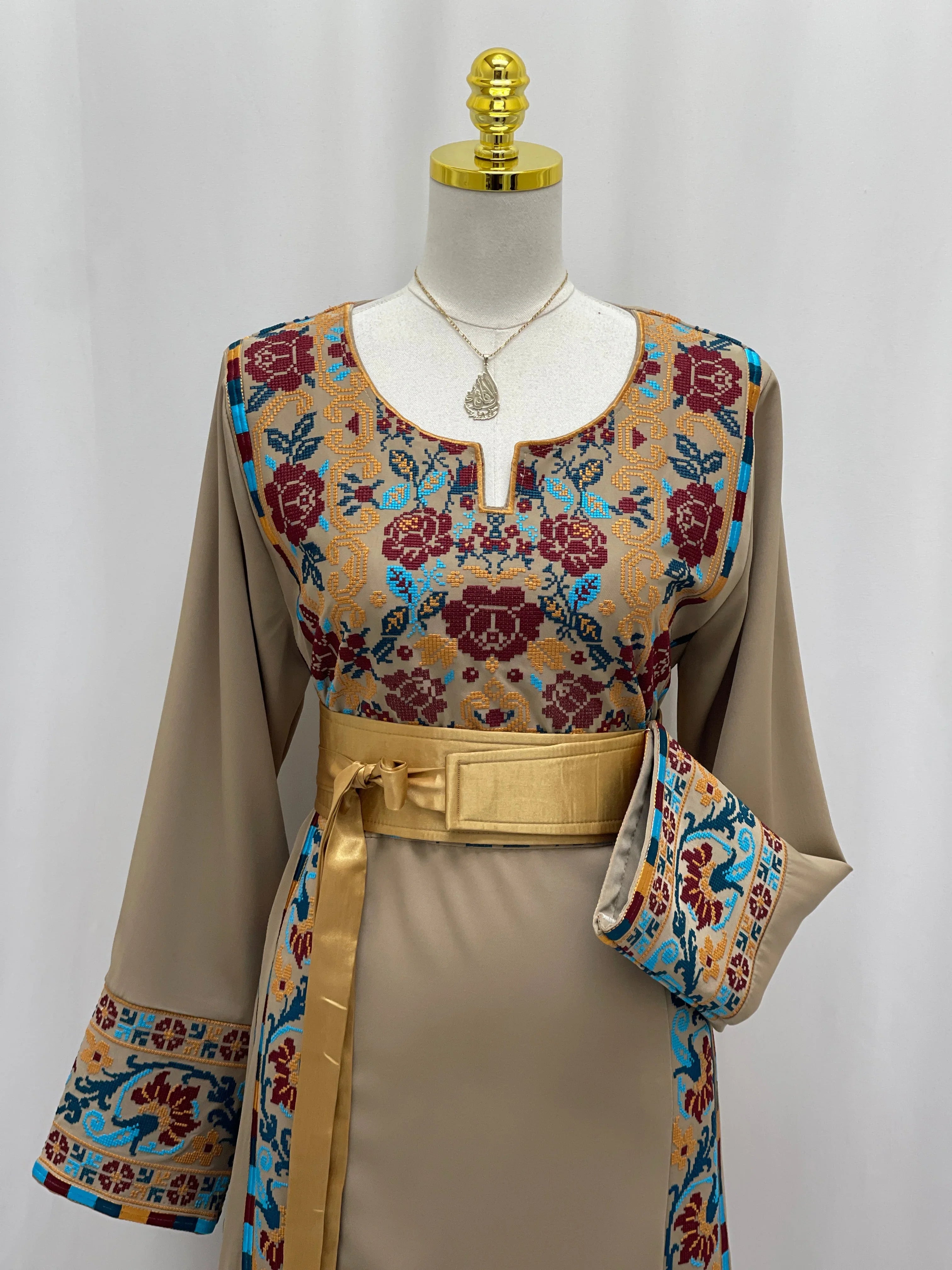Sumrat Al-Rouh  Embroidered Thobe Palestinian Elegance